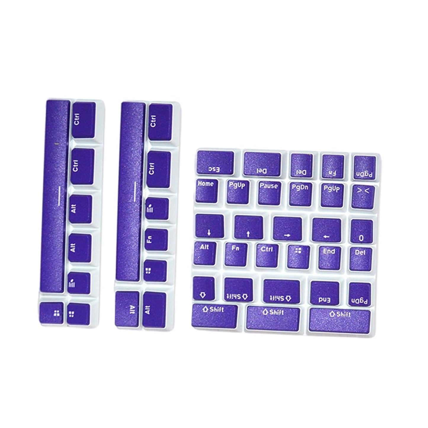 Pudding Key Caps Set Special Layout for Logitech 75 84 980 680 purple
