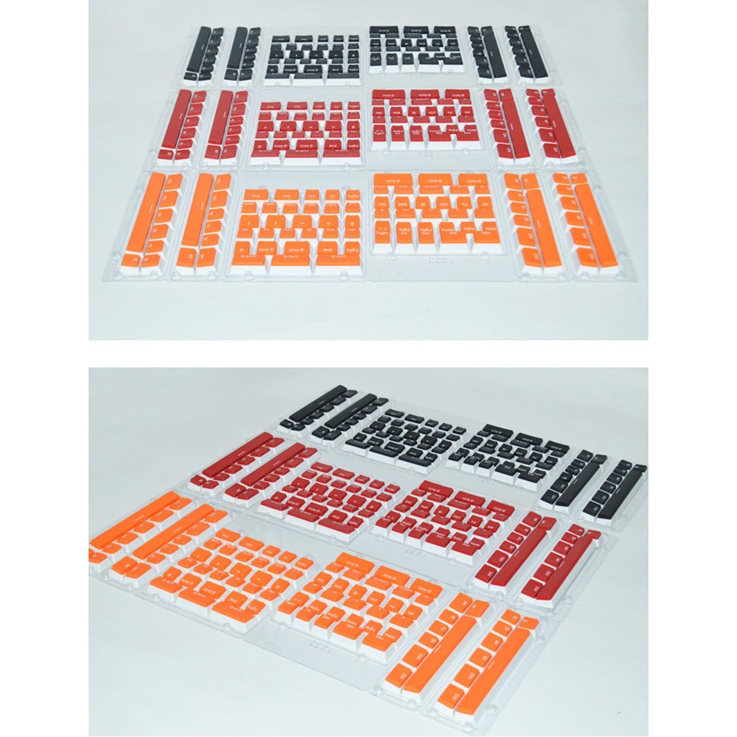 Pudding Key Caps Set Special Layout for Logitech 75 84 980 680 red