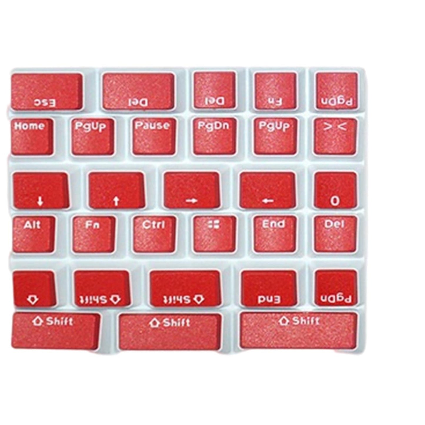 Pudding Key Caps Set Special Layout for Logitech 75 84 980 680 red