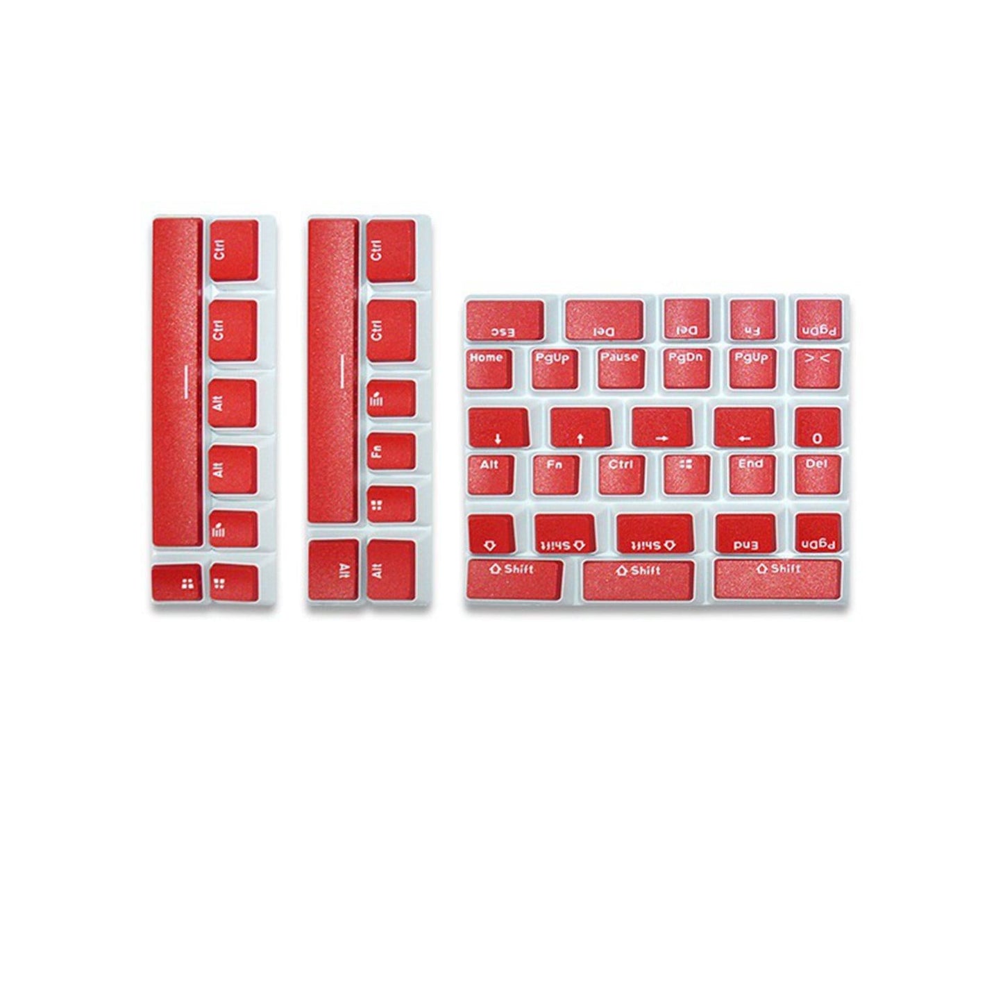 Pudding Key Caps Set Special Layout for Logitech 75 84 980 680 red