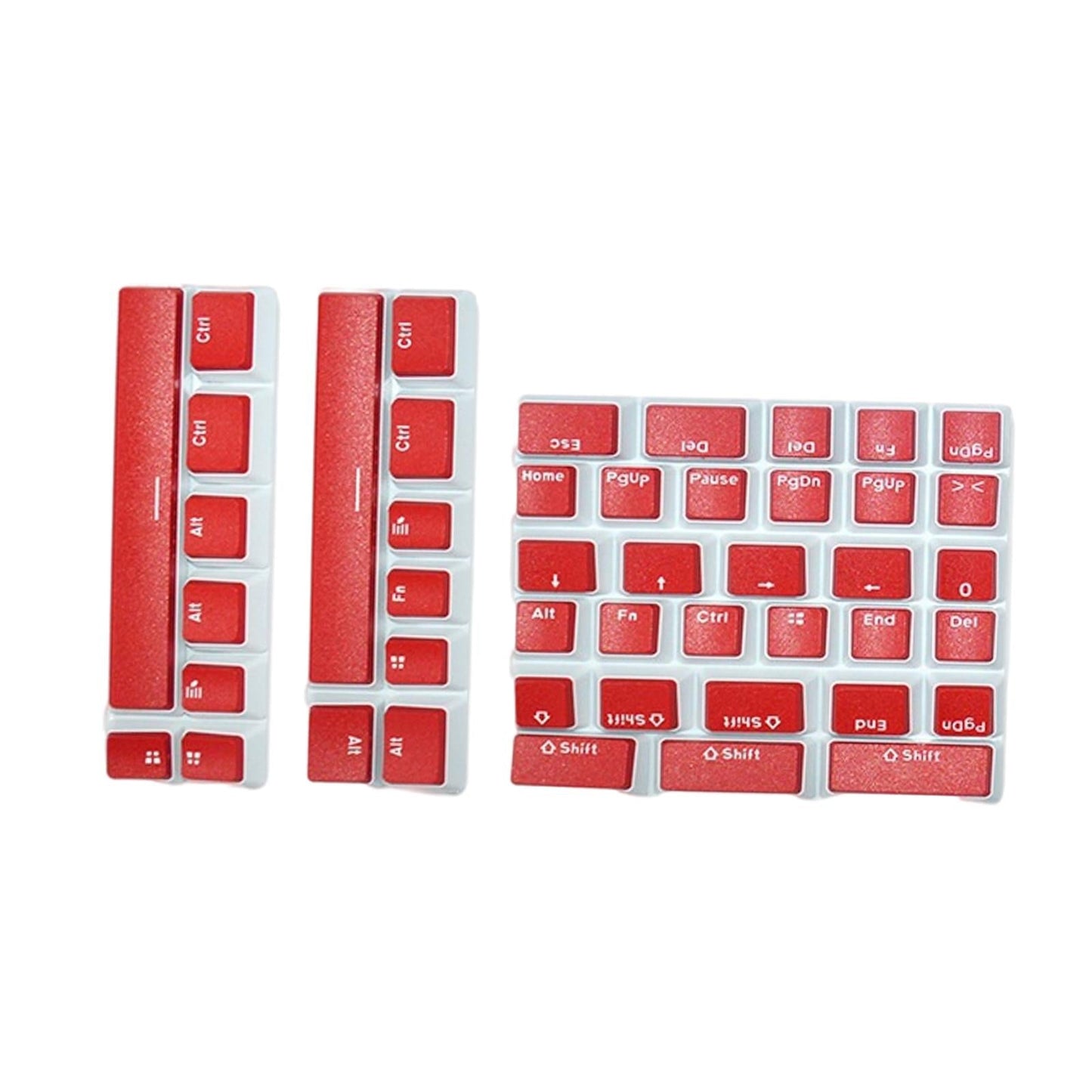 Pudding Key Caps Set Special Layout for Logitech 75 84 980 680 red