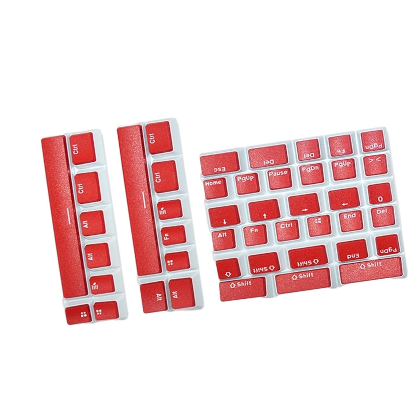 Pudding Key Caps Set Special Layout for Logitech 75 84 980 680 red