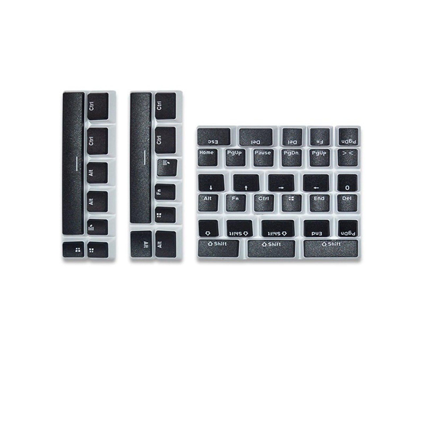 Pudding Key Caps Set Special Layout for Logitech 75 84 980 680 black