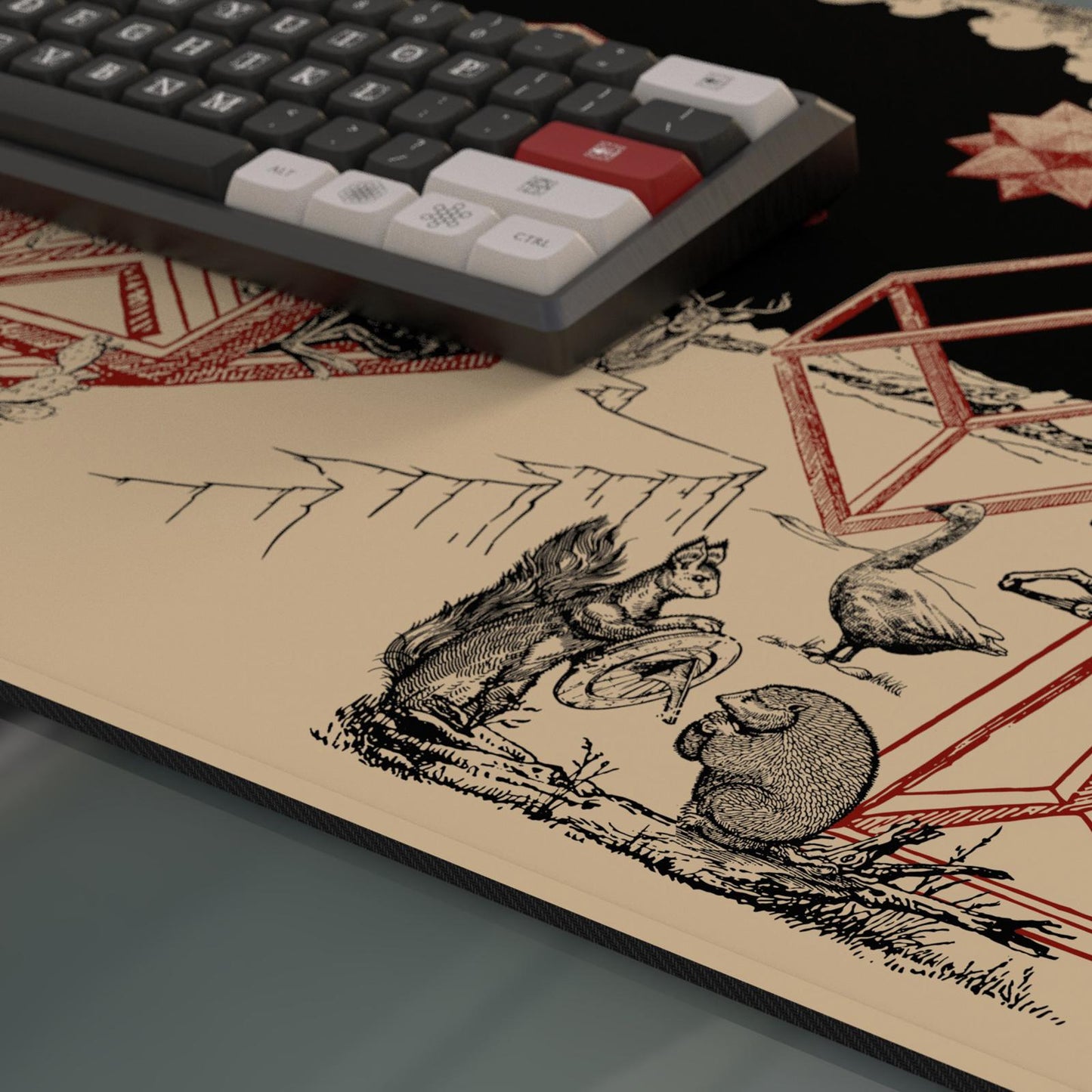 Nordic Large Mouse Pad Desk Keyboard Mat 900 x 400mm for Laptop Office Home