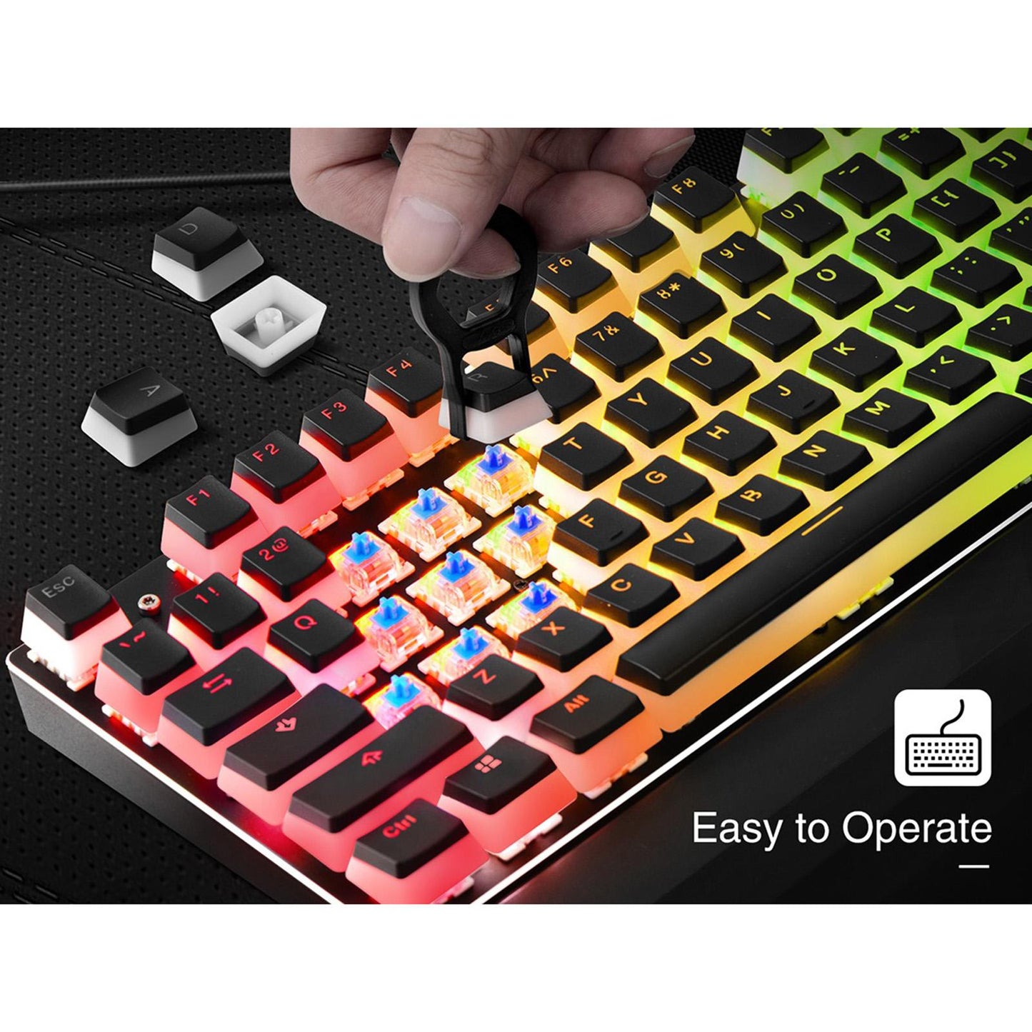 141 Keys Set DIY Black PBT Key Caps Keycaps for MX Mechanical Keyboard