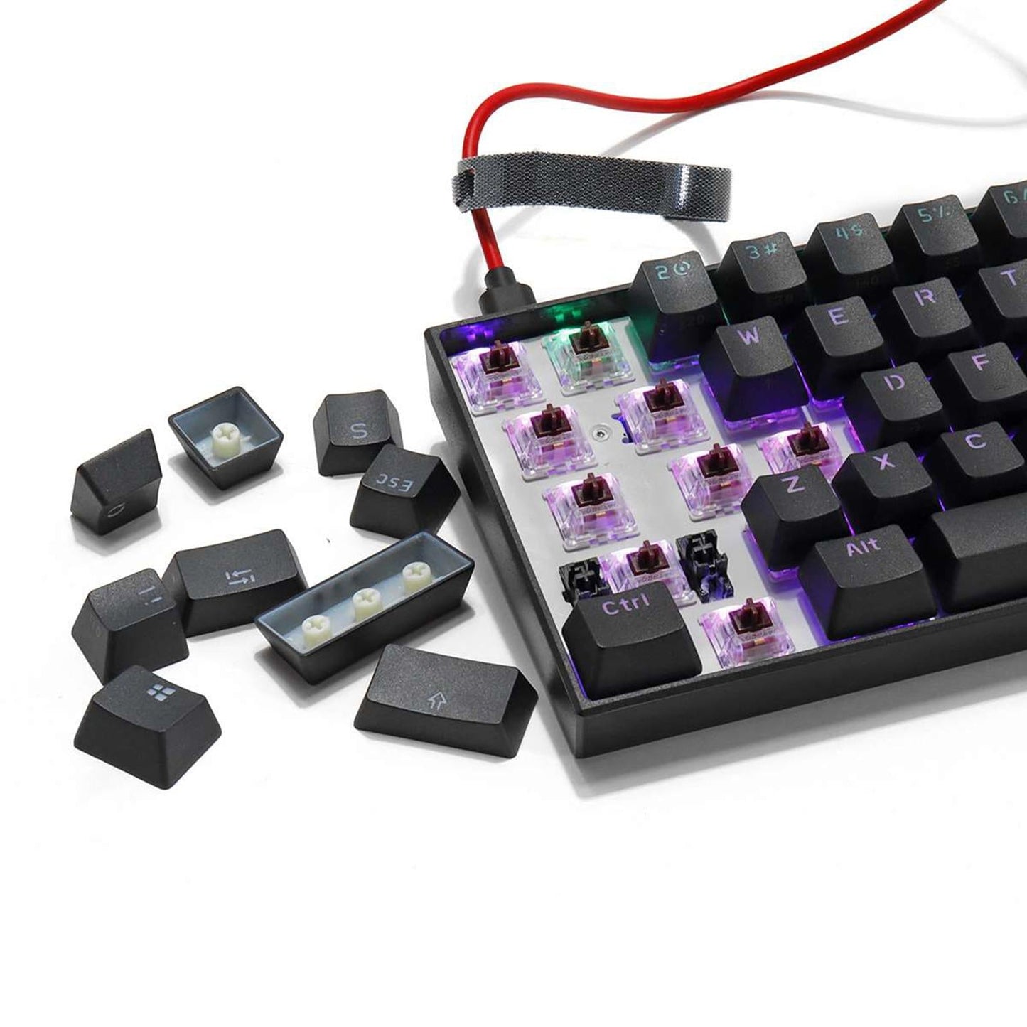 Anne Pro2 Bluetooth RGB 61Keys Mini Mechanical Keyboard W CAPs Brown Axis