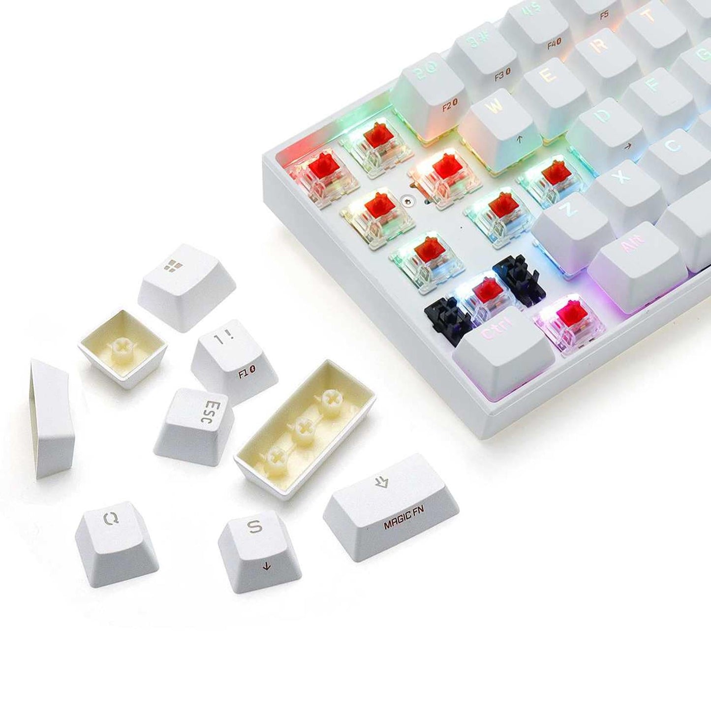 Anne Pro2 Bluetooth RGB 61Keys Mini Mechanical Keyboard W CAPs Brown Axis