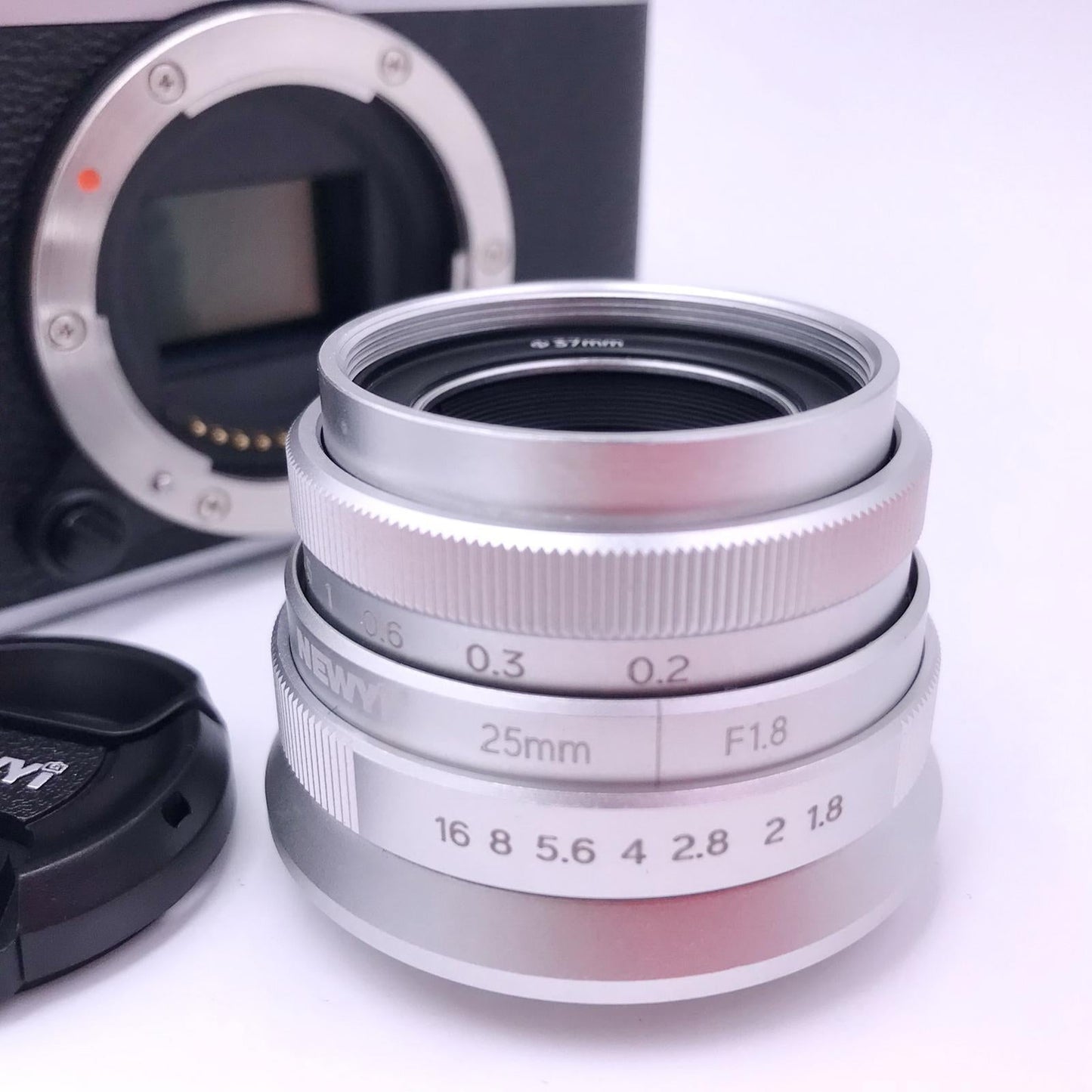 Prime Fixed Lens F/1.8 with Front Lens Cover for Micro Cameras FX