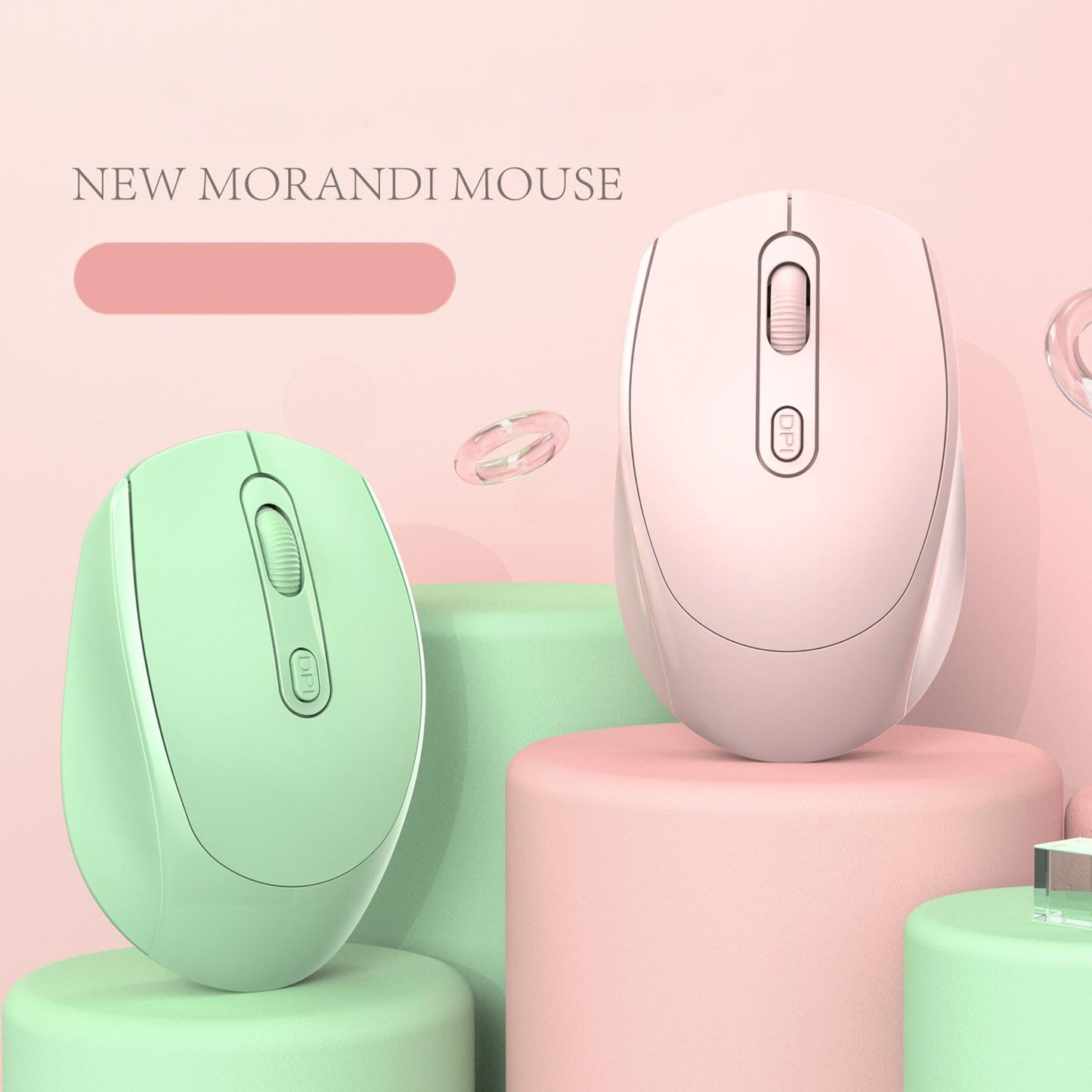 2.4G Wireless Mouse Slim with USB Receiver Portable for Pc Laptop Black