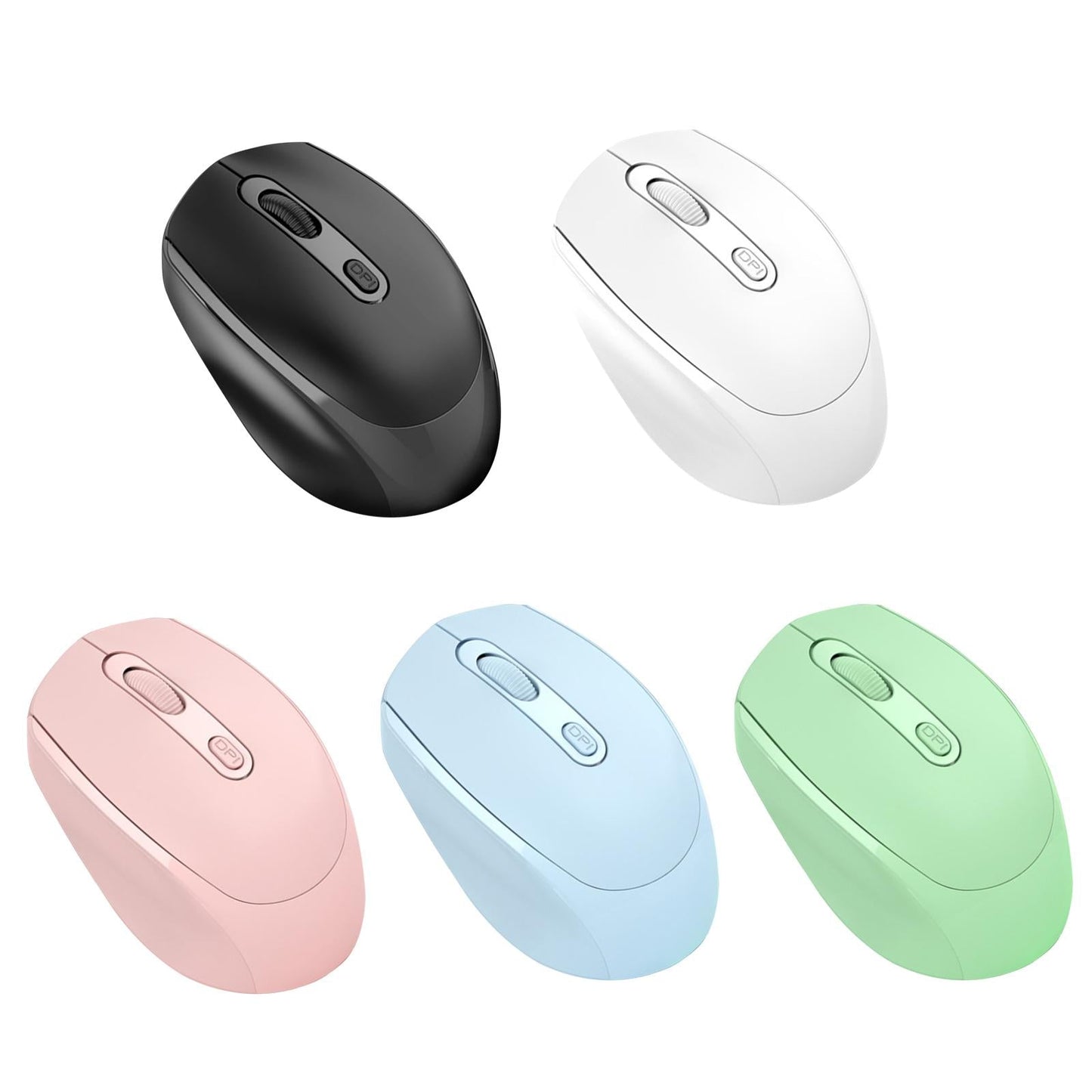 2.4G Wireless Mouse Slim with USB Receiver Portable for Pc Laptop Black
