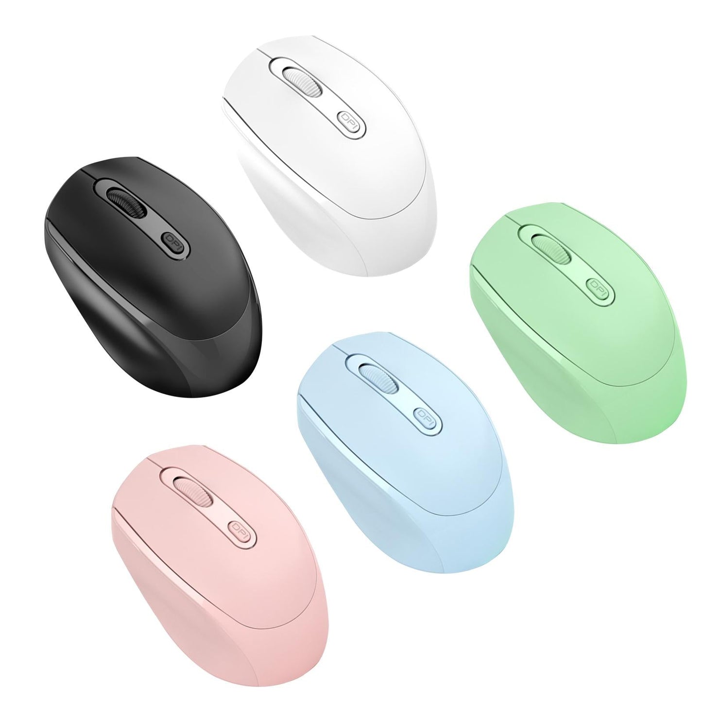 2.4G Wireless Mouse Slim with USB Receiver Portable for Pc Laptop Black