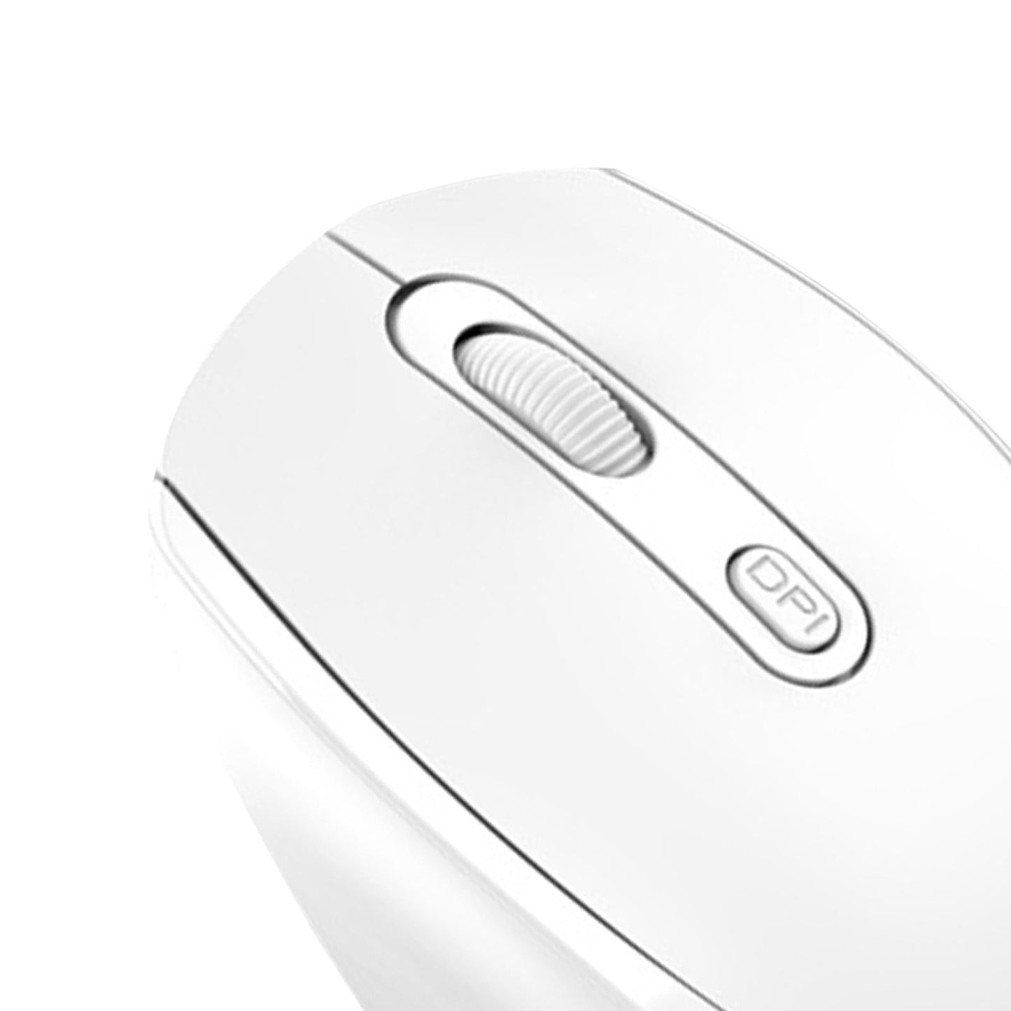 2.4G Wireless Mouse Slim with USB Receiver Portable for Pc Laptop White