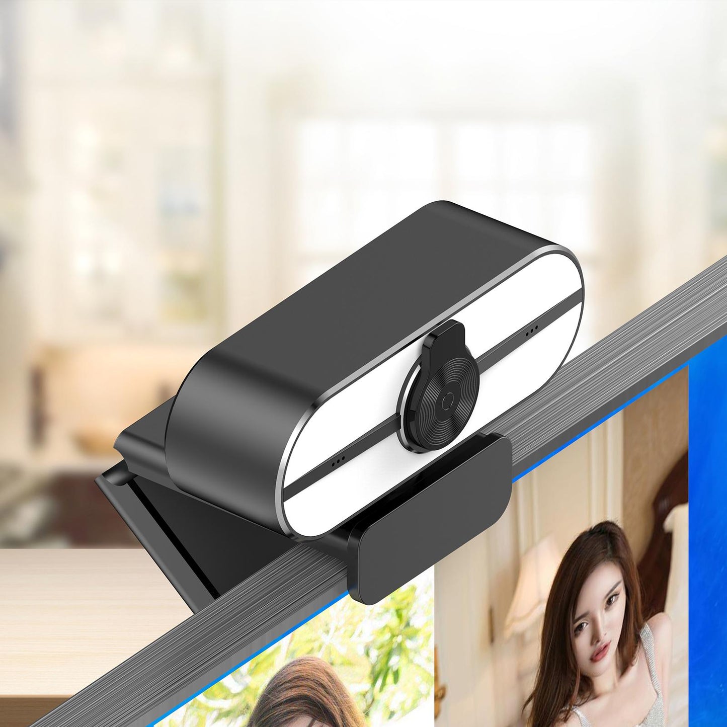 2K Webcam USB Web Camera 2560 x 1440 for Desktop Teaching with Privacy Cover
