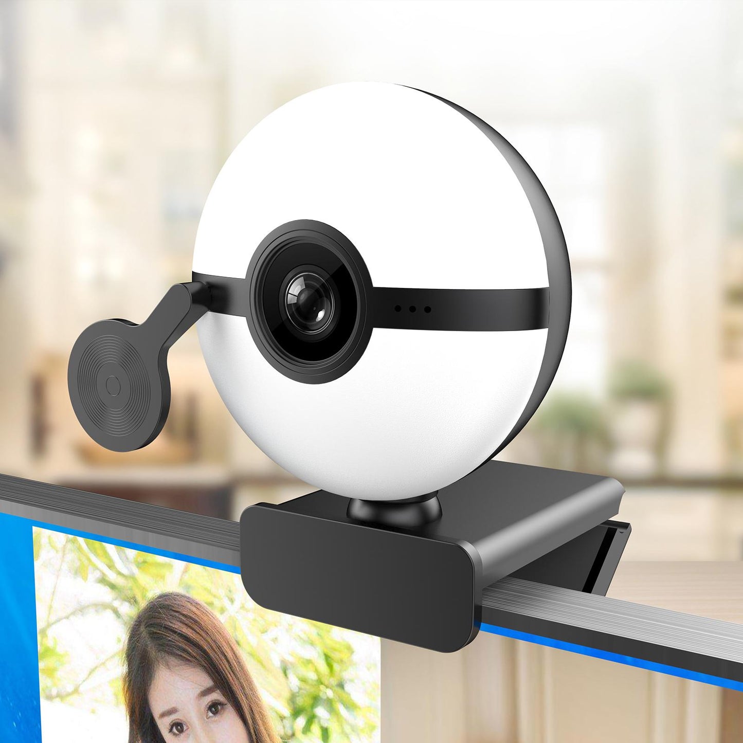 Webcam with Microphone Portable Plug and Play for Conference Video Calling