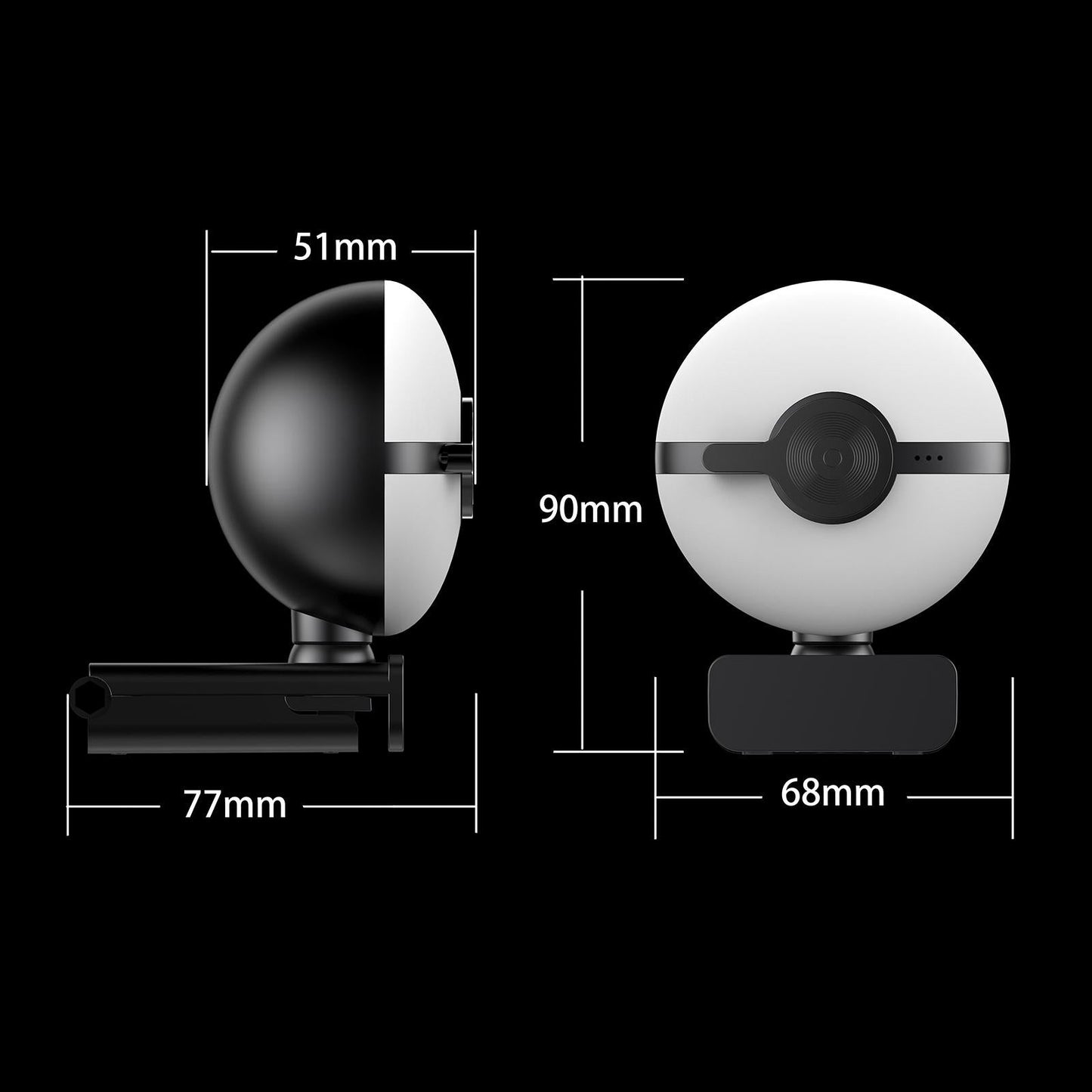 Webcam with Microphone Portable Plug and Play for Conference Video Calling