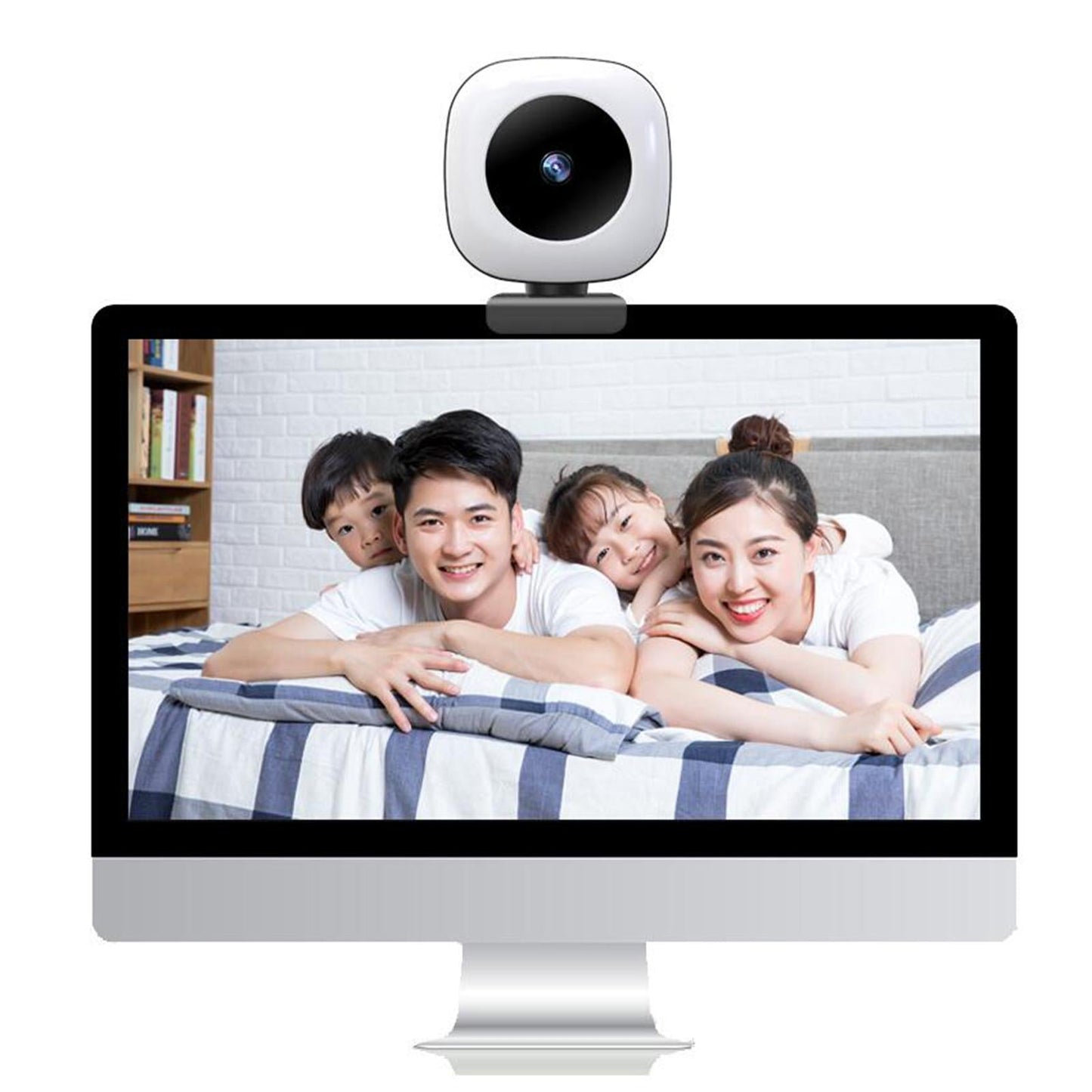 HD Webcam Adjustable Light Wide Angle for PC Laptop Gaming 95 Degree 2K