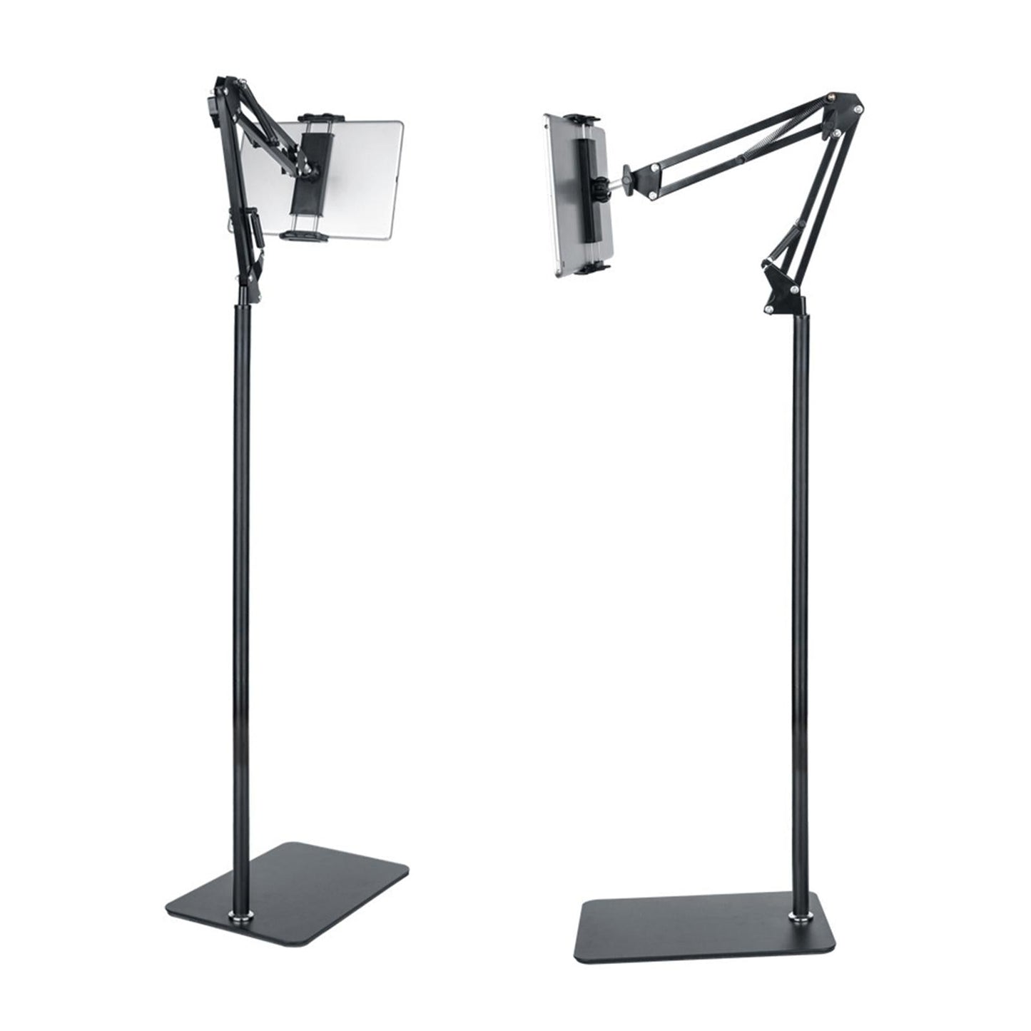 Hands Free Floor Stand Adjustable Bed Clip Holder For Tablet Black 140cm