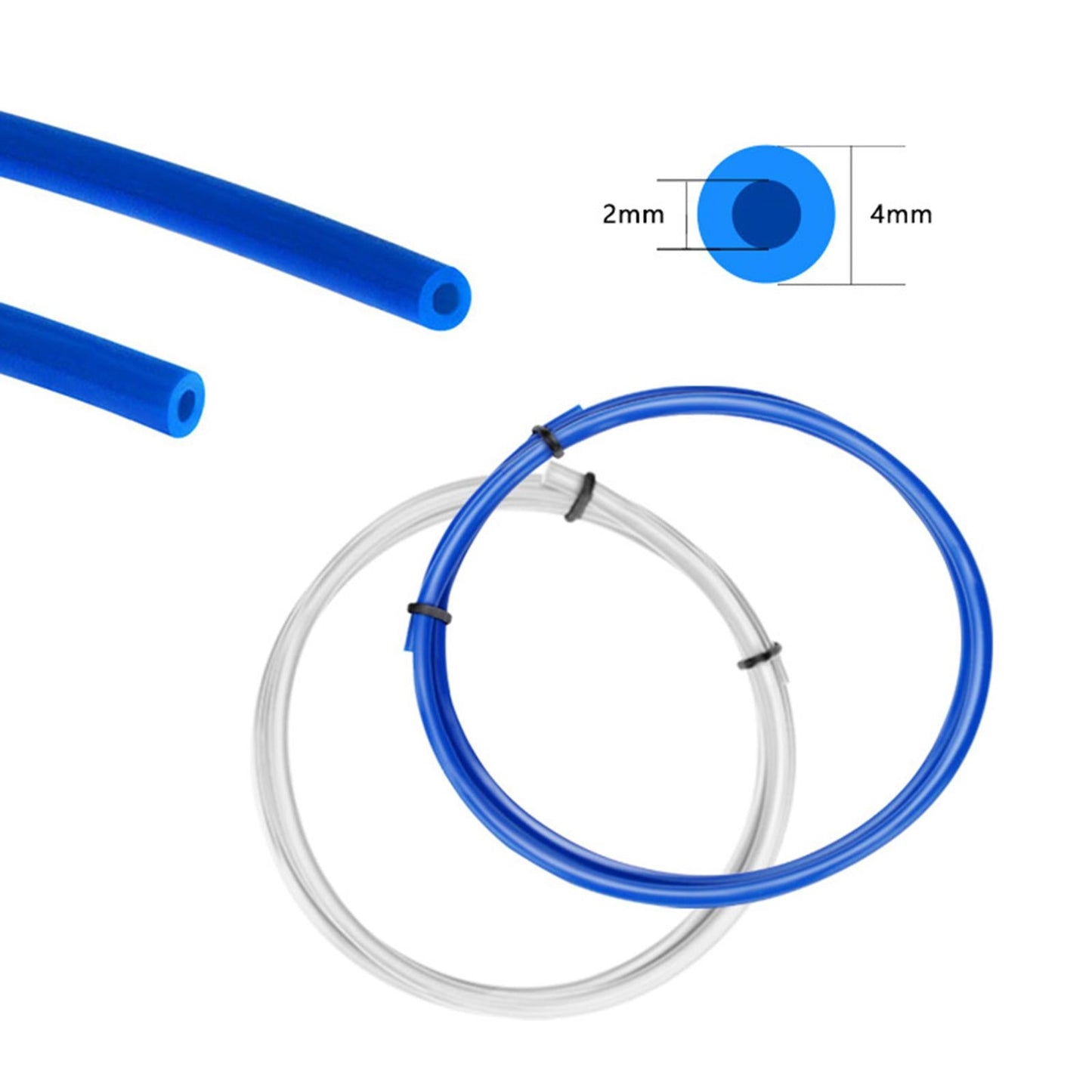 Pneumatic Connector Outer Diameter 4mm Fitting PC4-M6 PTFE Tube blue