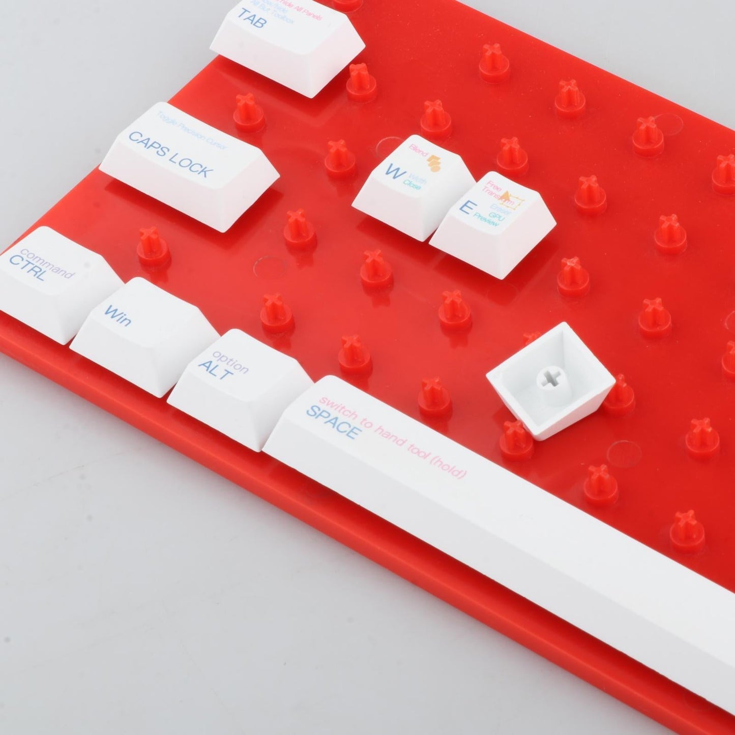 ABS Keycap Storage Box Keycaps Collection Keyboard Set Storage Dustproof Red