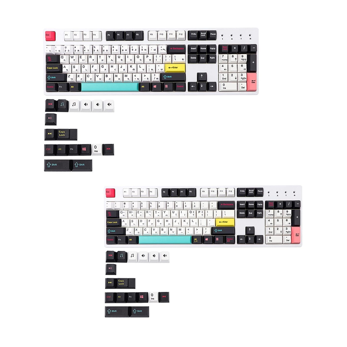 121 Keys Set PBT Key Caps Keycaps for Cherry MX Mechanical Keyboard Japanese