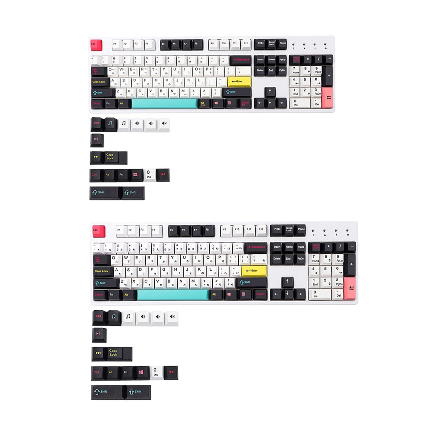 121 Keys Set PBT Key Caps Keycaps for Cherry MX Mechanical Keyboard Japanese