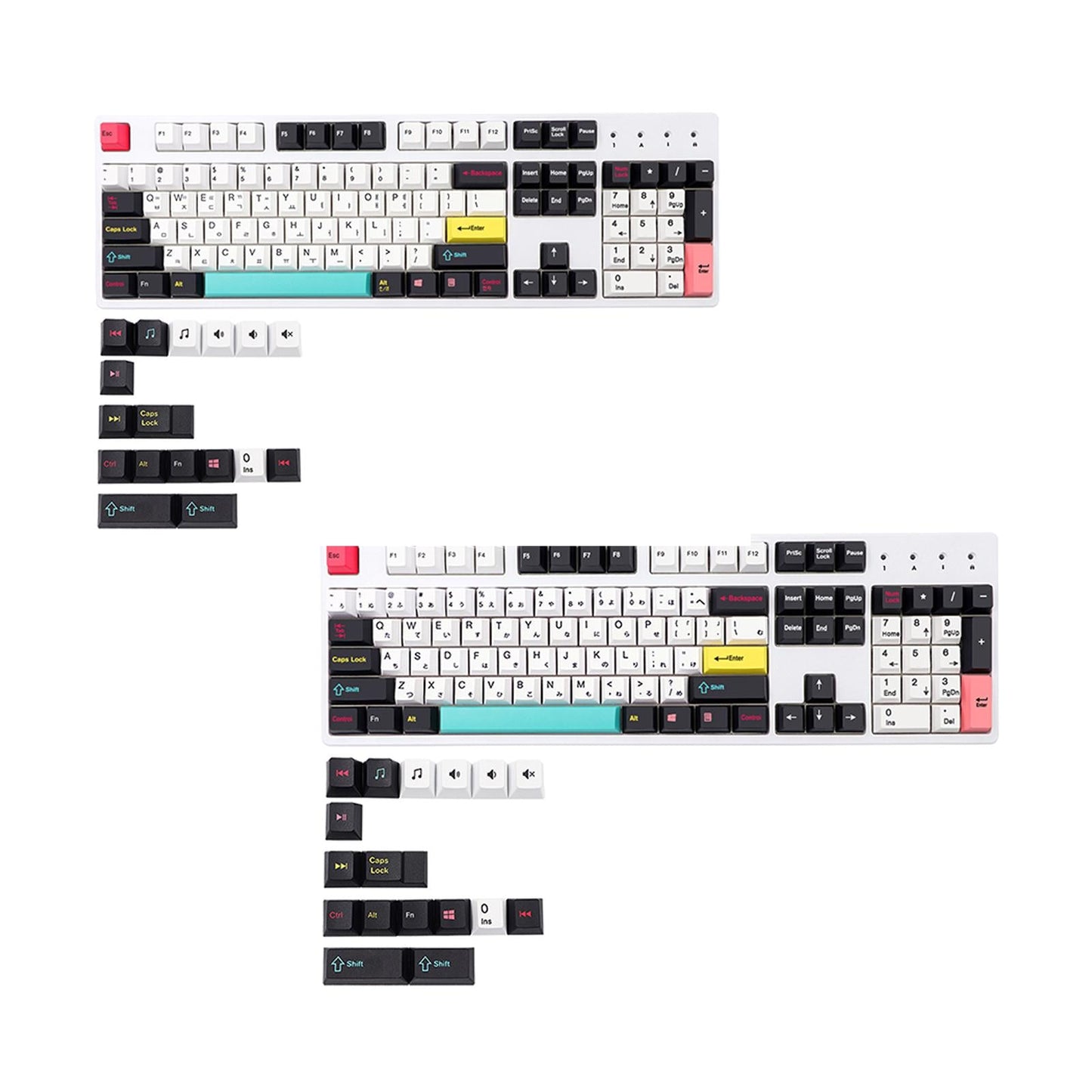 121 Keys Set PBT Key Caps Keycaps for Cherry MX Mechanical Keyboard Japanese