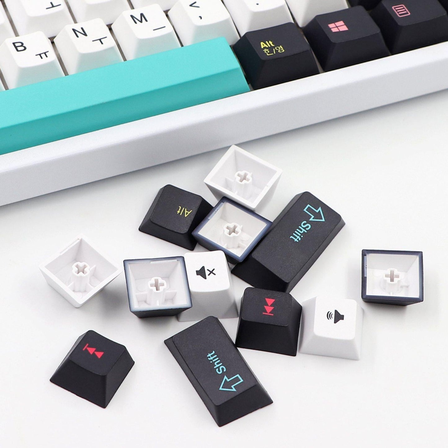 121 Keys Set PBT Key Caps Keycaps for Cherry MX Mechanical Keyboard Korean