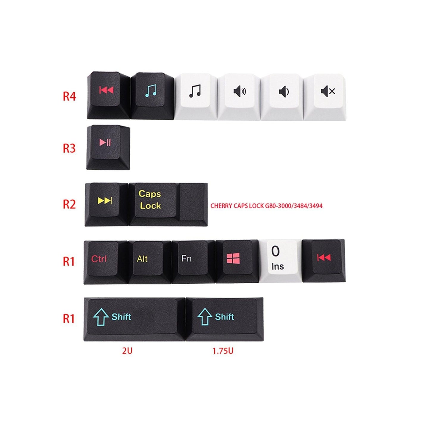 121 Keys Set PBT Key Caps Keycaps for Cherry MX Mechanical Keyboard Korean