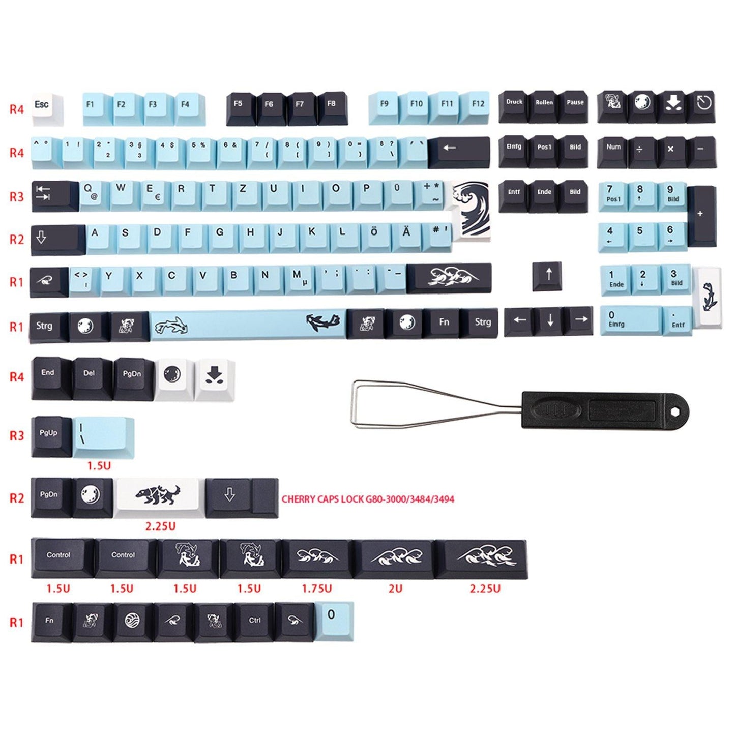 134 Key Mechanical Keyboard Keycaps PBT Keycaps for Cherry MX Home Supplies