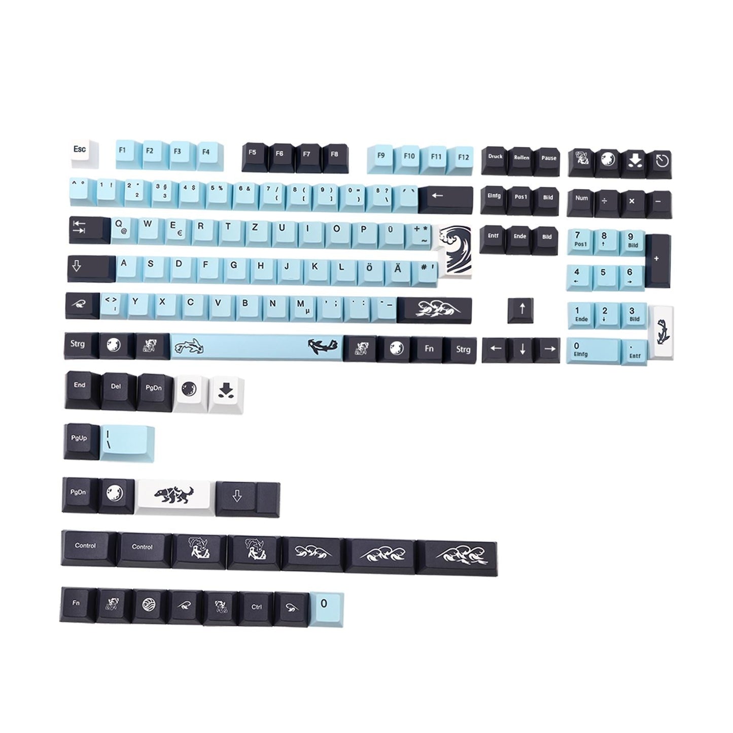 134 Key Mechanical Keyboard Keycaps PBT Keycaps for Cherry MX Home Supplies