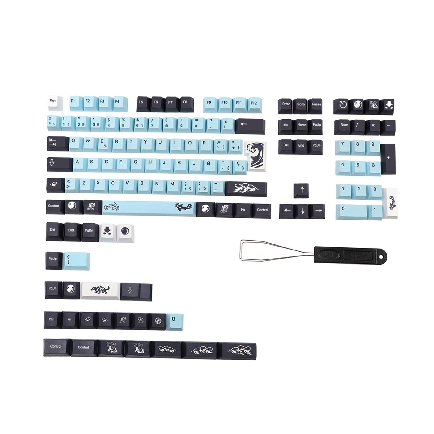 Keycap Smooth Lines Minimalist Style Subbed DIY for Kailh Box MX Switch