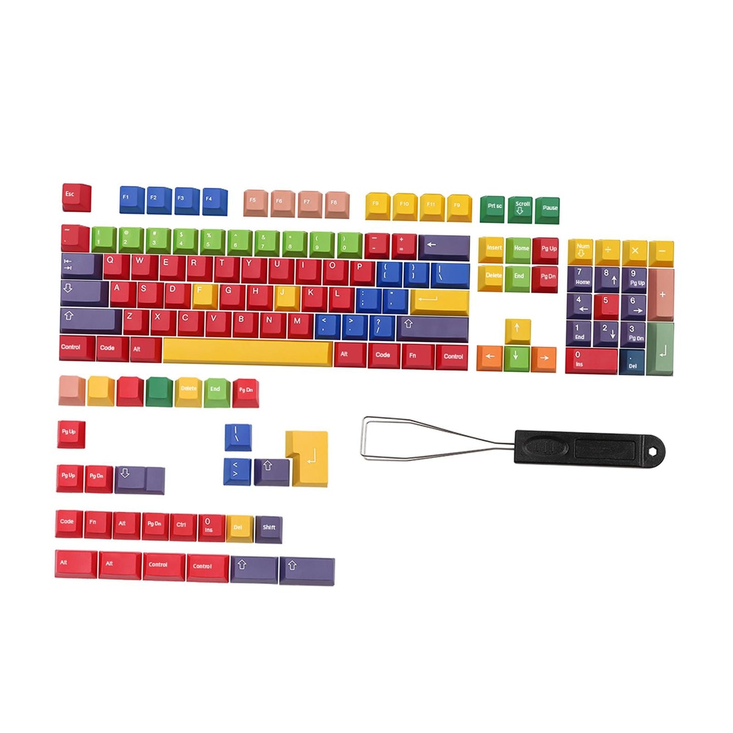 131 Keys PBT Keycaps Key Caps for Mechanical Keyboard KBD75 104 108 Layout
