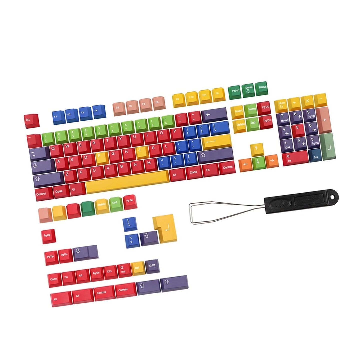 131 Keys PBT Keycaps Key Caps for Mechanical Keyboard KBD75 104 108 Layout