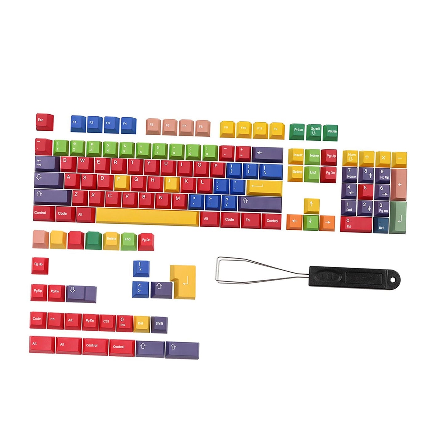 131 Keys PBT Keycaps Key Caps for Mechanical Keyboard KBD75 104 108 Layout