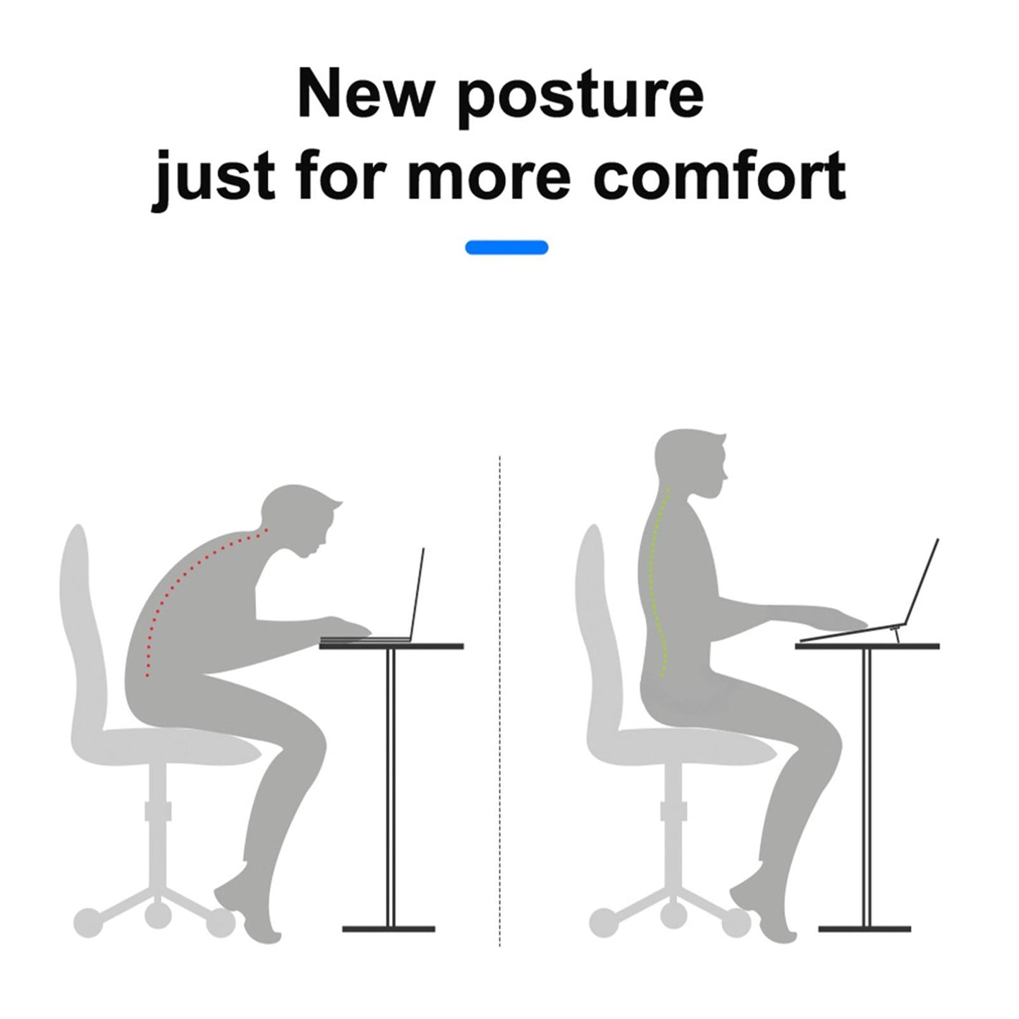 Laptop Stand Base Cooling Bracket Computer Accessories 1 Pair for Office Gray