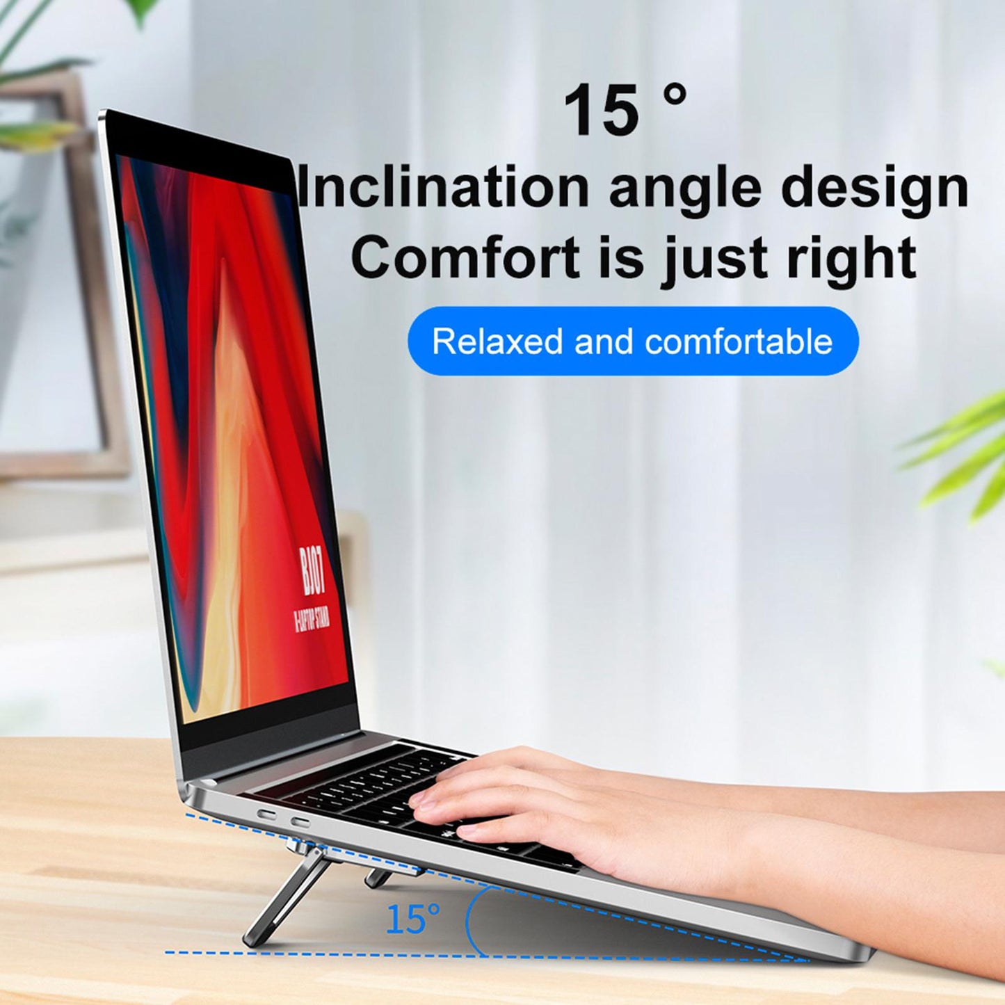 Laptop Stand Base Cooling Bracket Computer Accessories 1 Pair for Office Gray