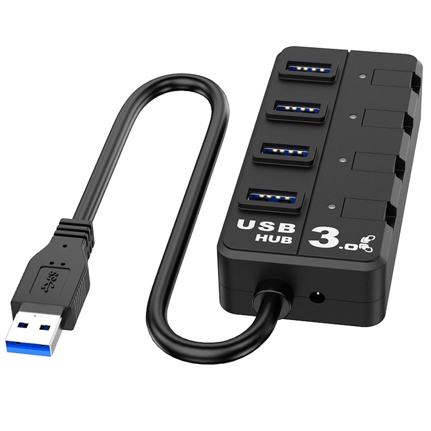 4 Port USB 3.0 Hub Extension Splitter for Hard Drive Fast Data Transfer
