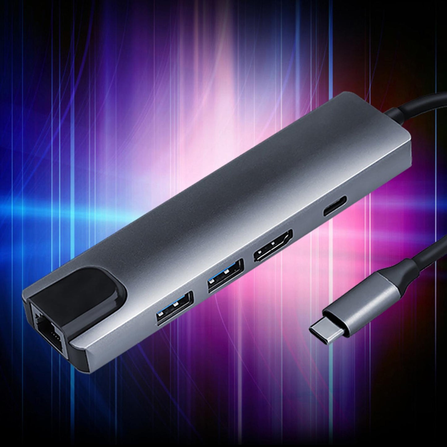 USB C Hub 5 in 1 Type C Docking Station HDMI for Laptops Phone USB C Device