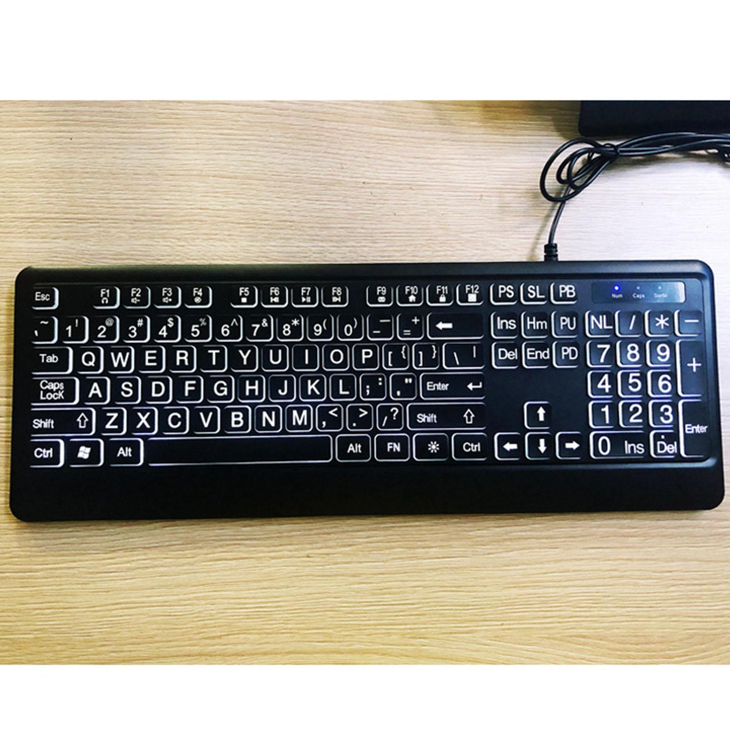 Keyboard Durable Quiet Standard for Desktop Computer Low Vision Individuals