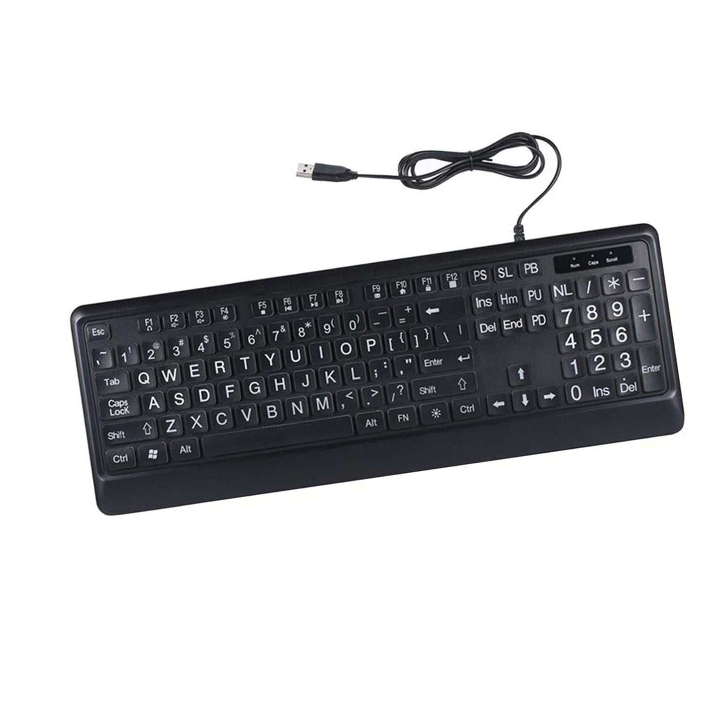 Keyboard Durable Quiet Standard for Desktop Computer Low Vision Individuals