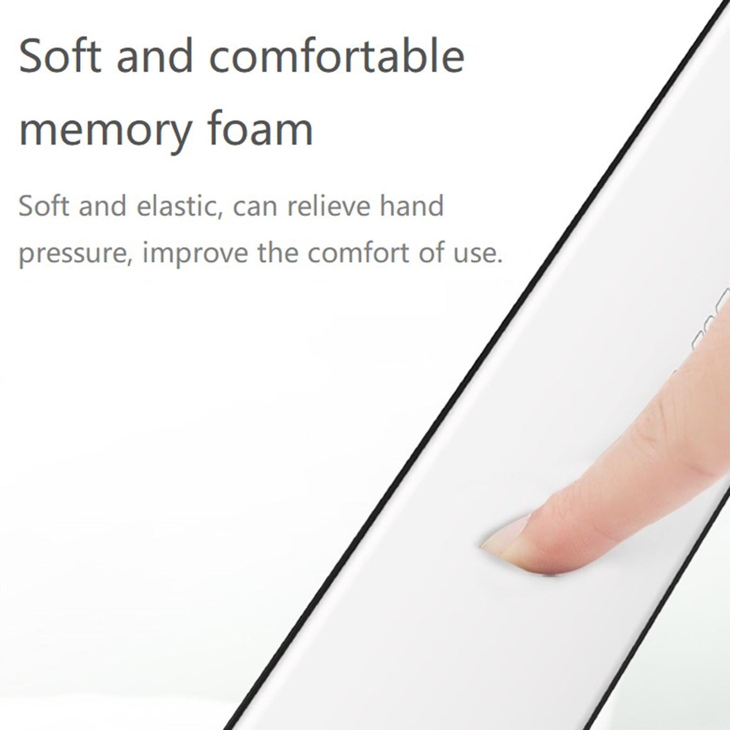 Keyboard Wrist Pad Anti-Skid PU Leather for Desktop PC 61keys white