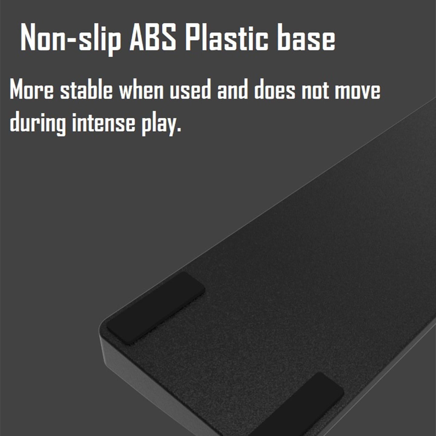 Keyboard Wrist Pad Anti-Skid PU Leather for Desktop PC 61keys black