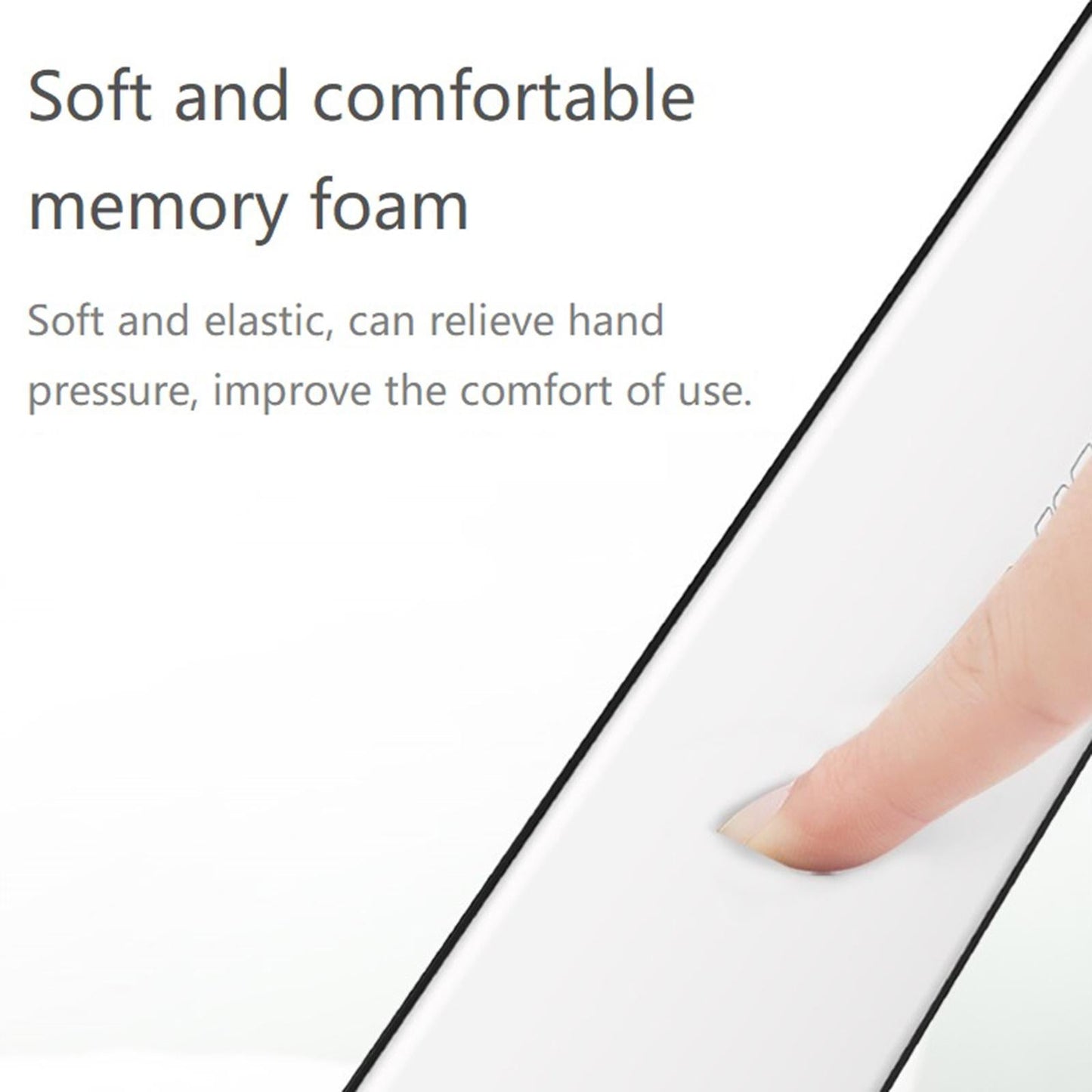 Keyboard Wrist Pad Anti-Skid PU Leather for Desktop PC 104keys white