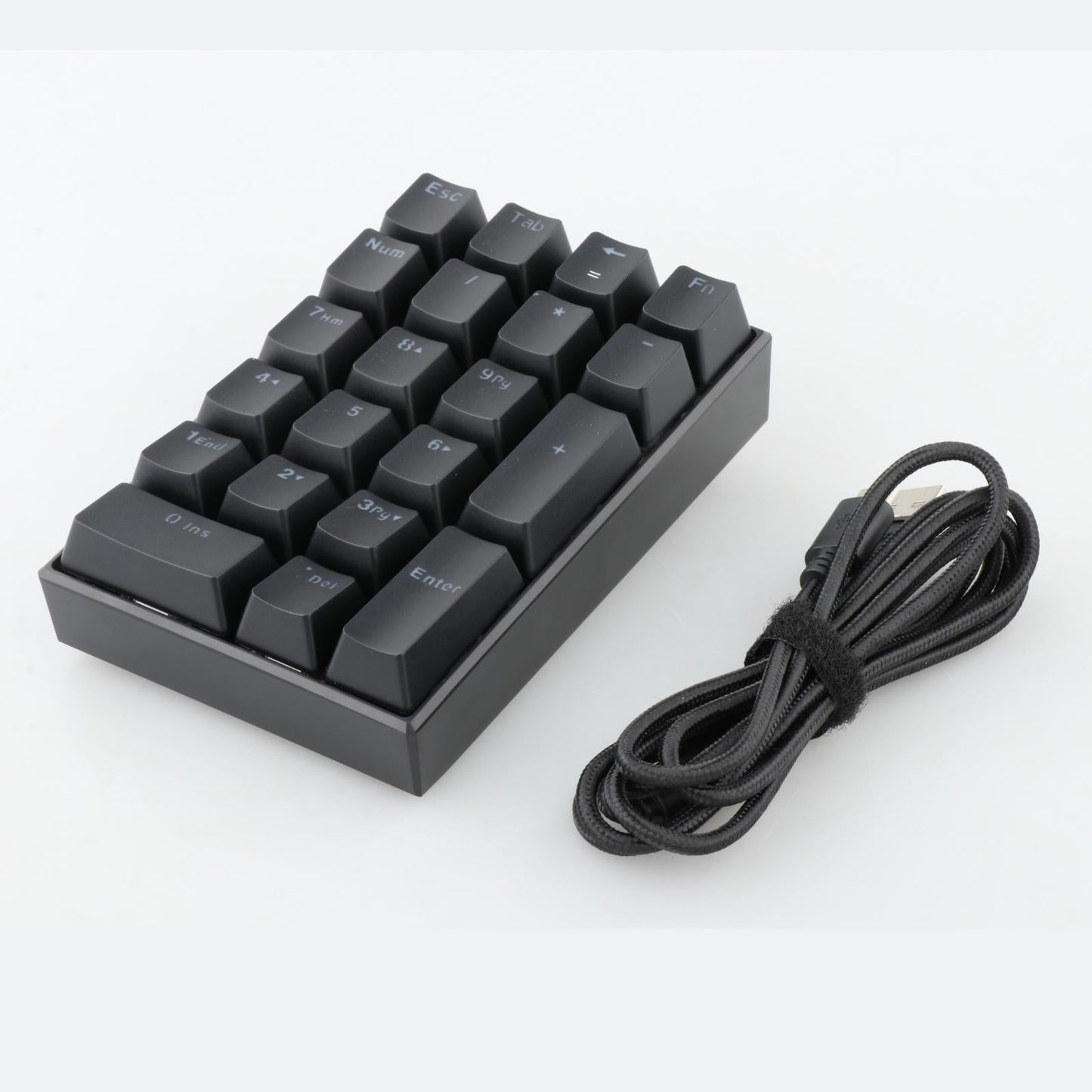 K23 Mini Numpad LED Backlit Numeric Keypad USB-C Office Home Use 21-Key Blue Switches