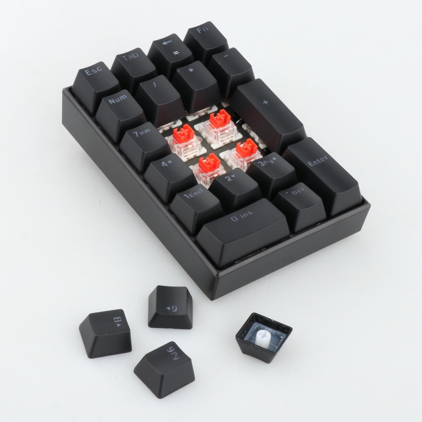 K23 Mini Numpad LED Backlit Numeric Keypad USB-C Office Home Use 21-Key Red Switches