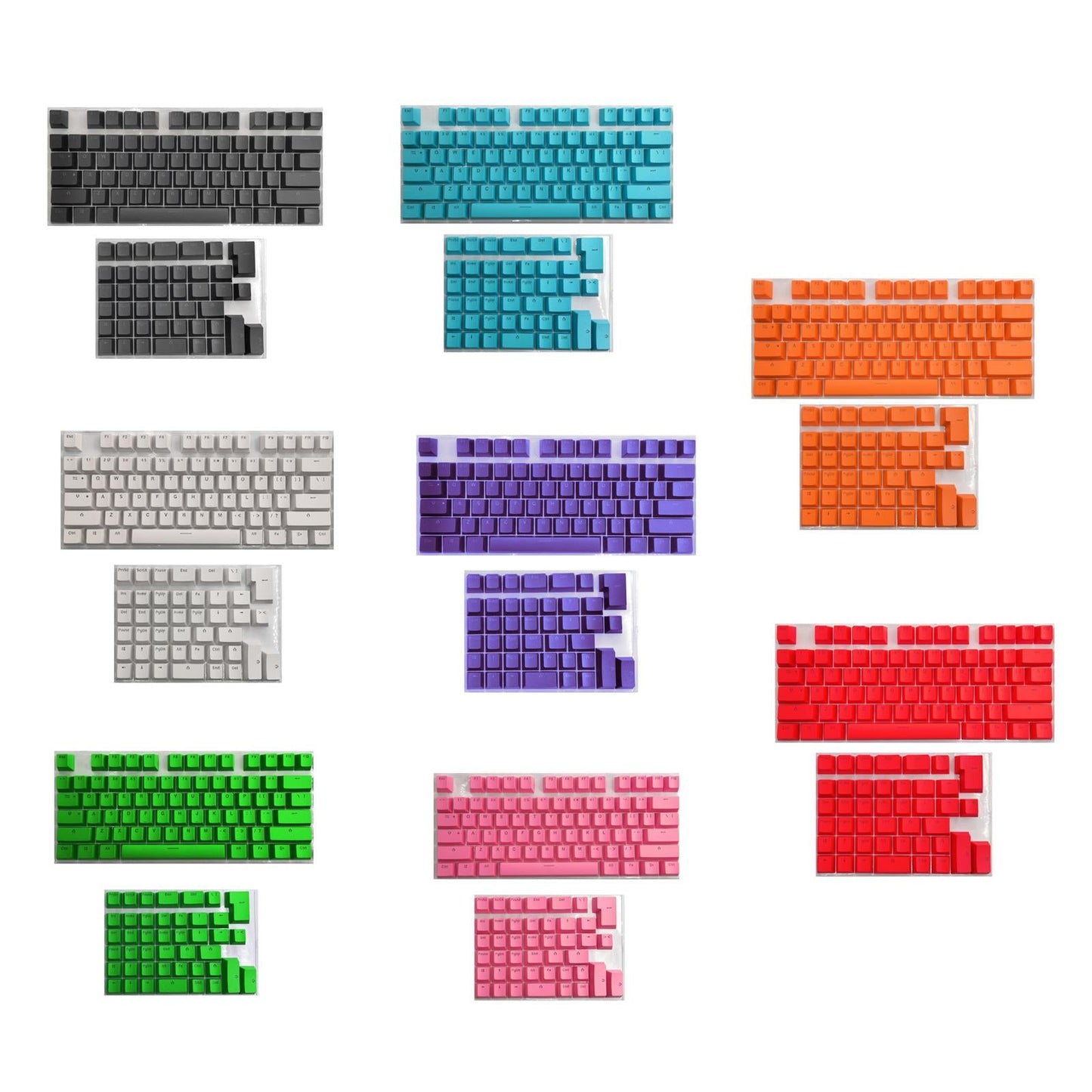 PBT Keycaps Anti-Grease Mini for 61 64 68 71 82 84 Layout Keyboard Black