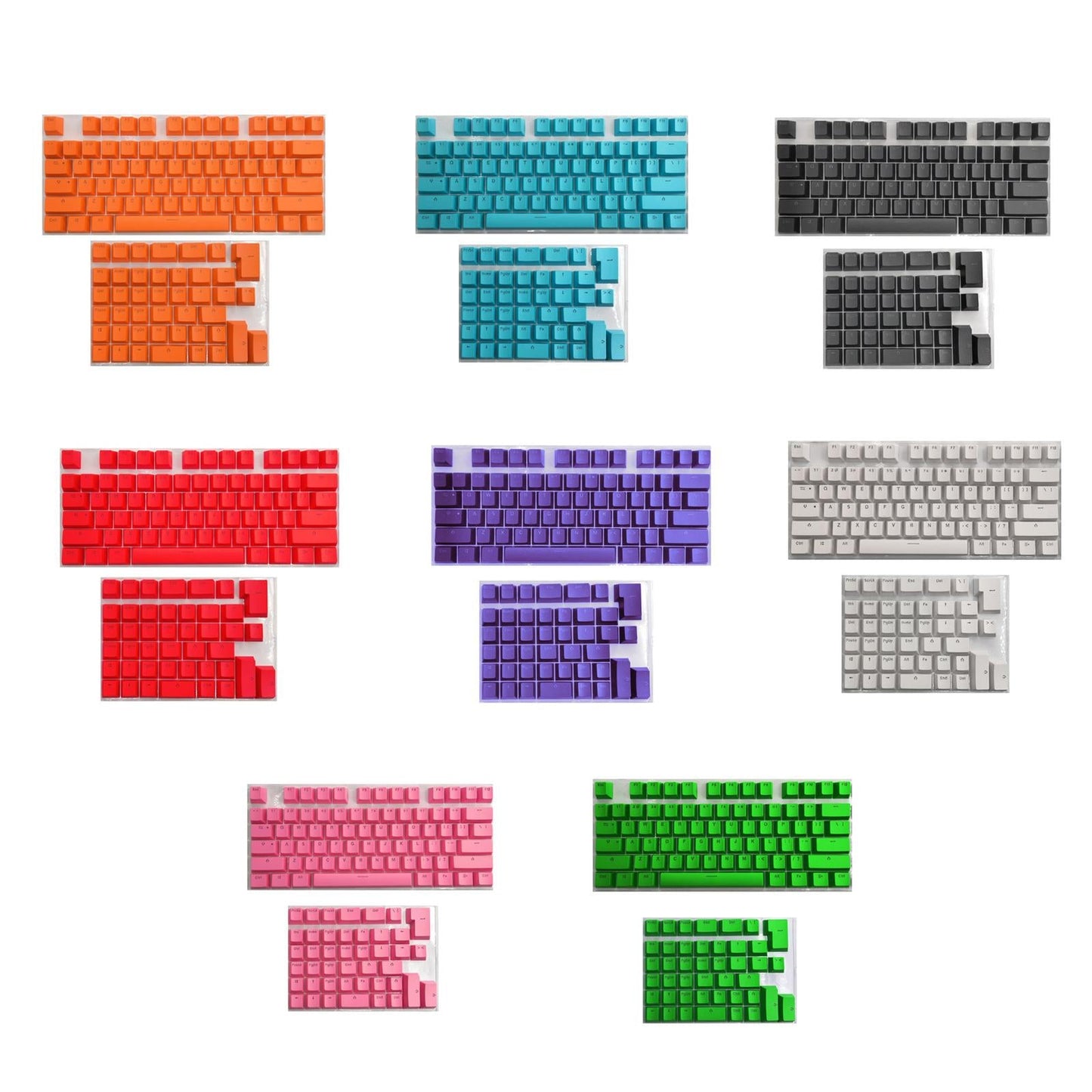 PBT Keycaps Anti-Grease Mini for 61 64 68 71 82 84 Layout Keyboard Black