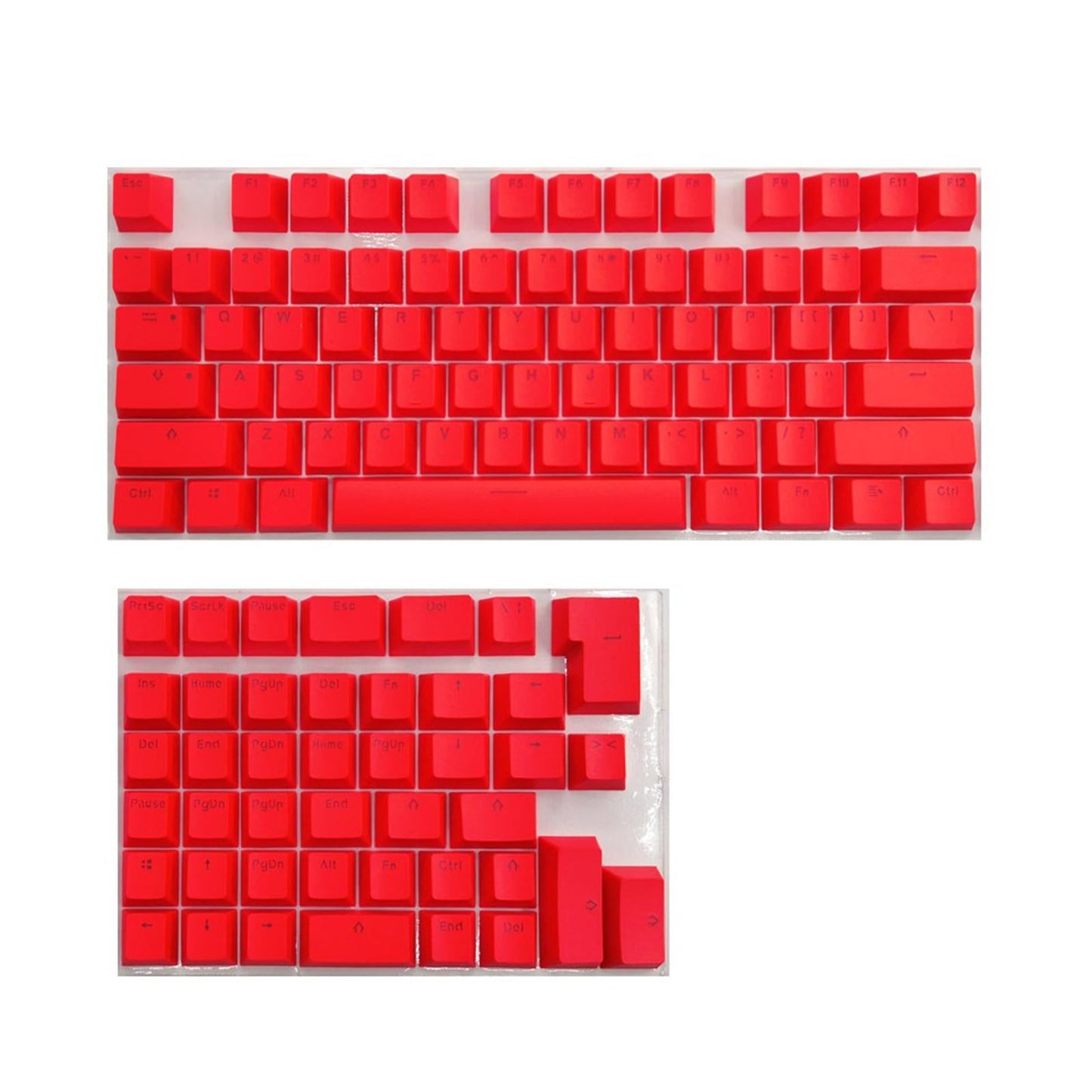 PBT Keycaps Anti-Grease Mini for 61 64 68 71 82 84 Layout Keyboard Red