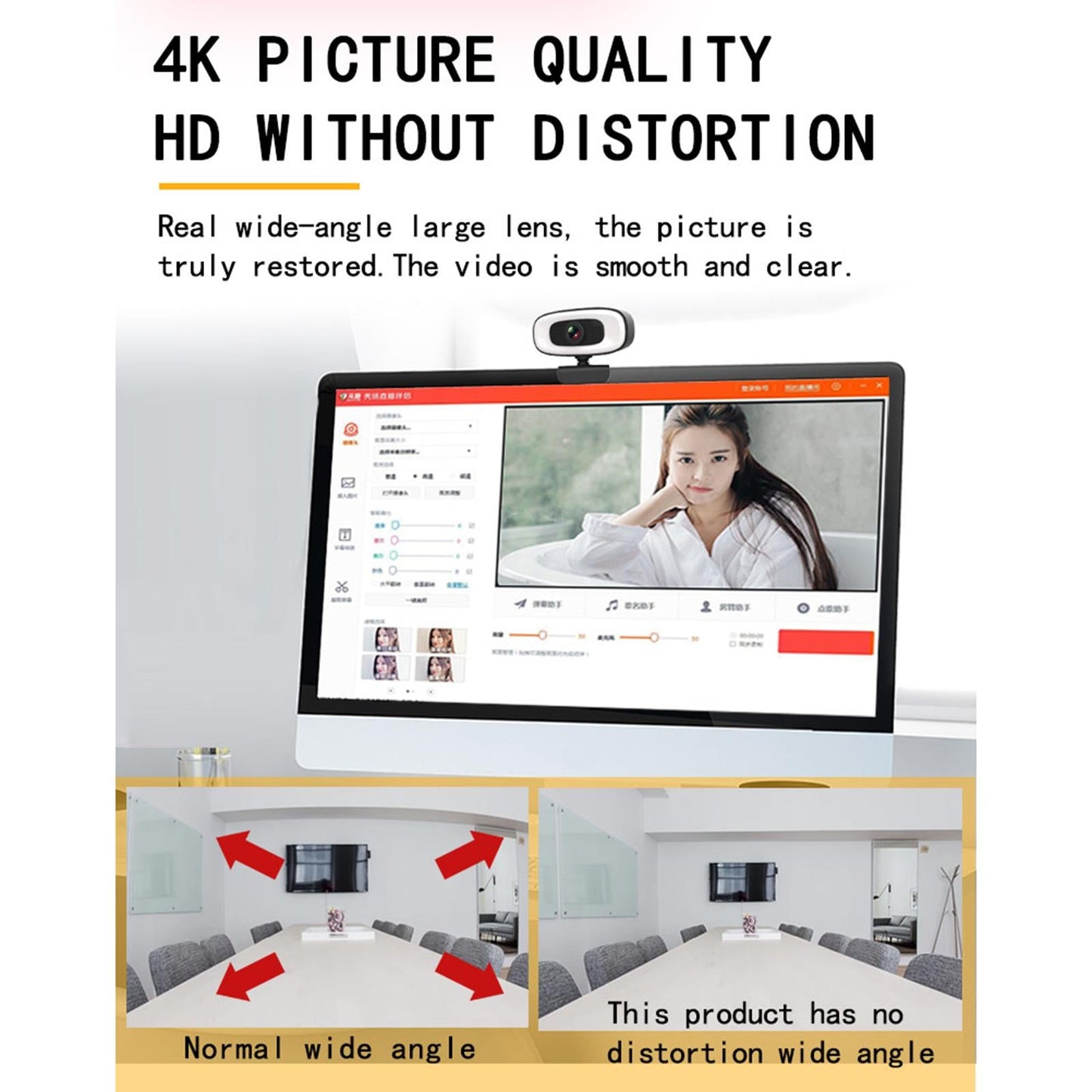 Webcam with Tripod Free Drive for Video Conferencing Live Streaming Desktop