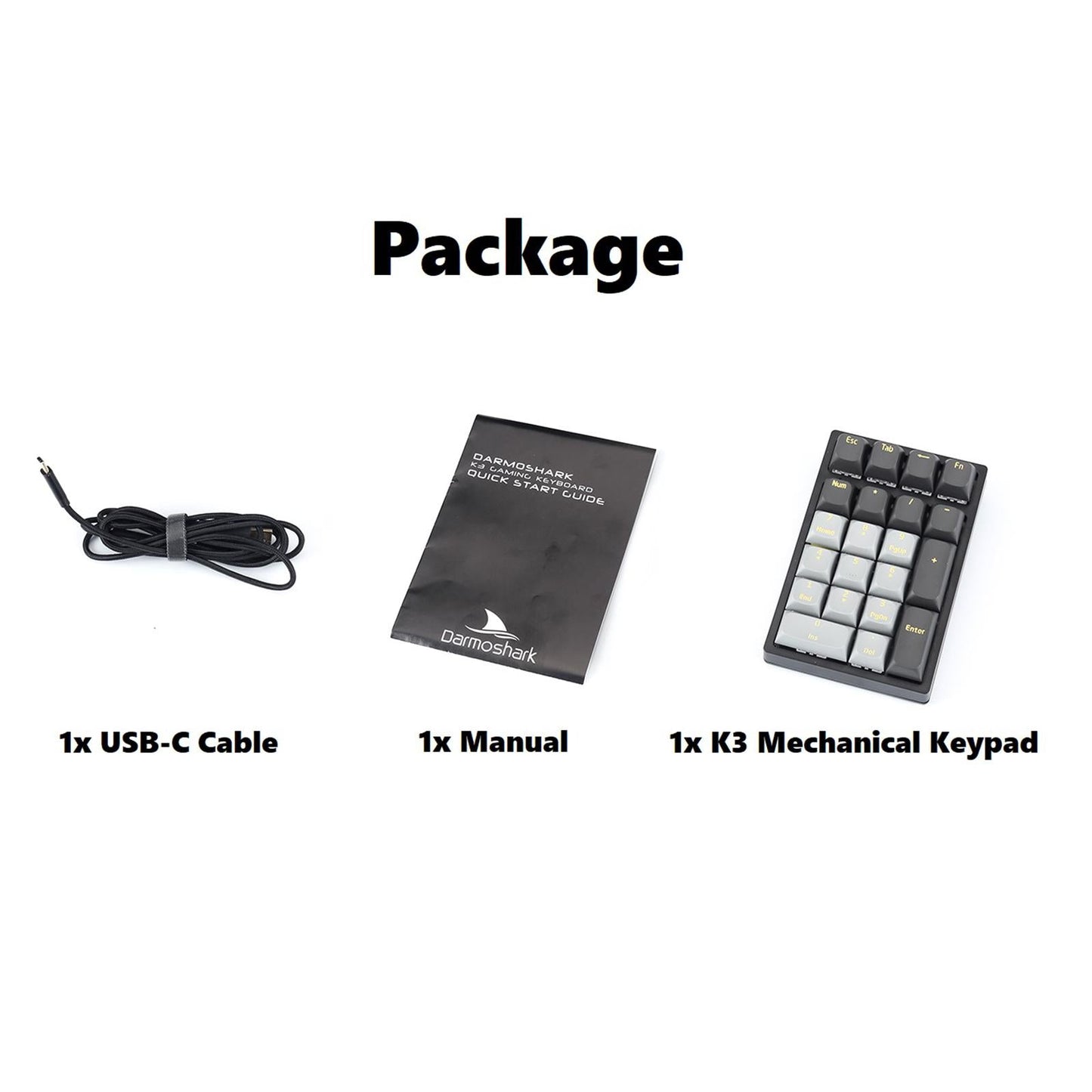 K3 Mechanical Numeric Keyboard 21 Keys for PC Laptop DIY Custom Blue Switch